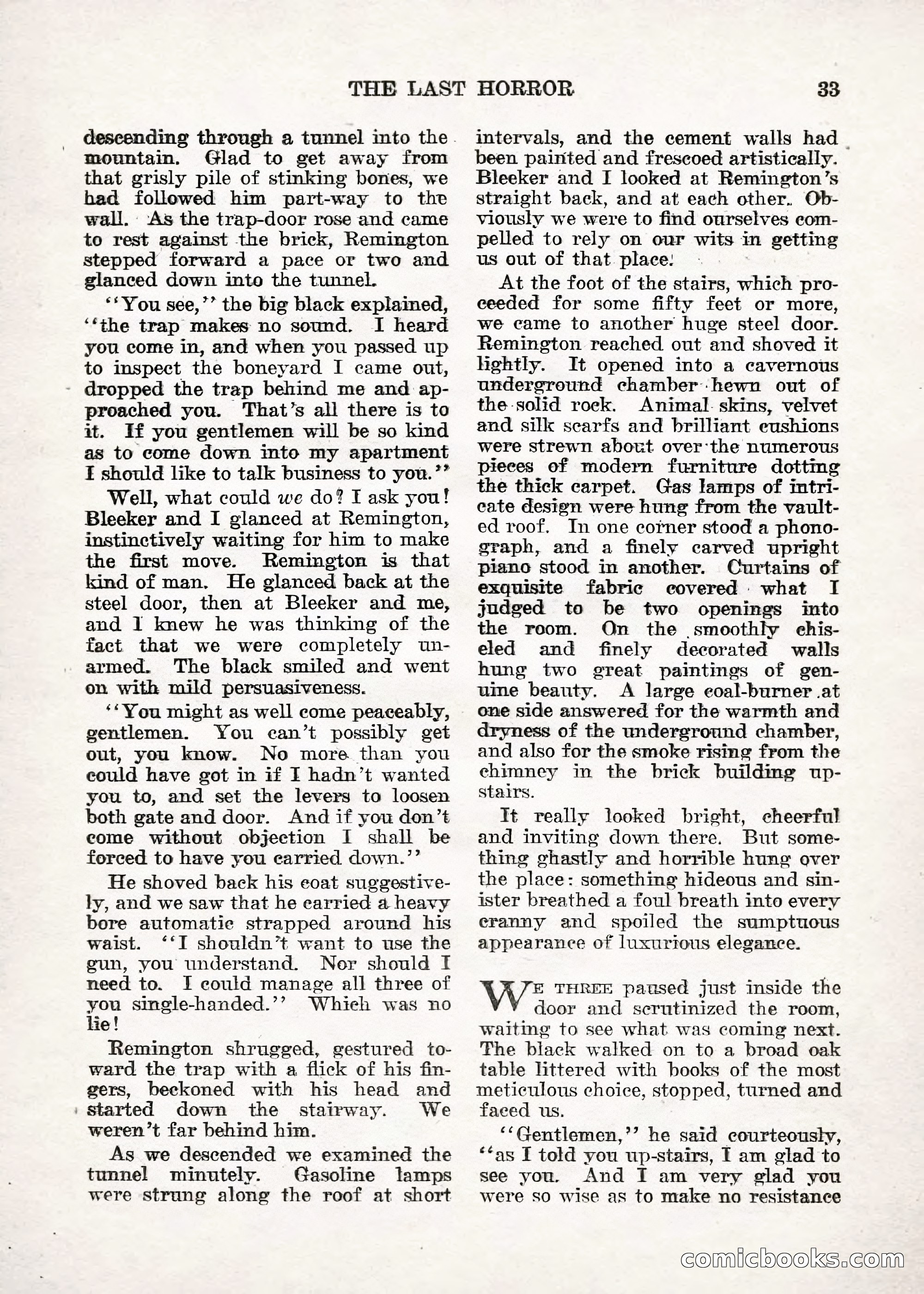 Weird Tales — "Drome" — page 32 of 144