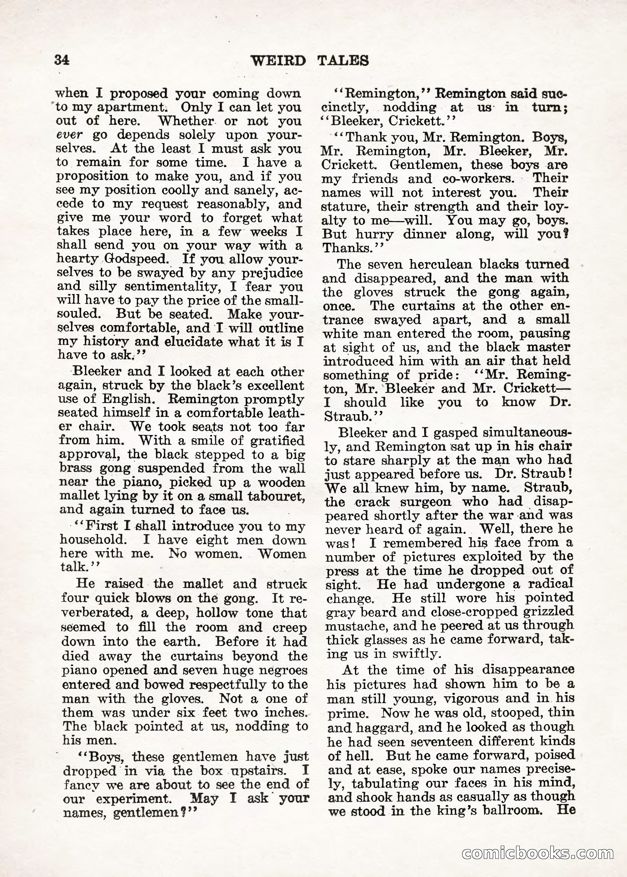 Weird Tales — "Drome" — page 33 of 144