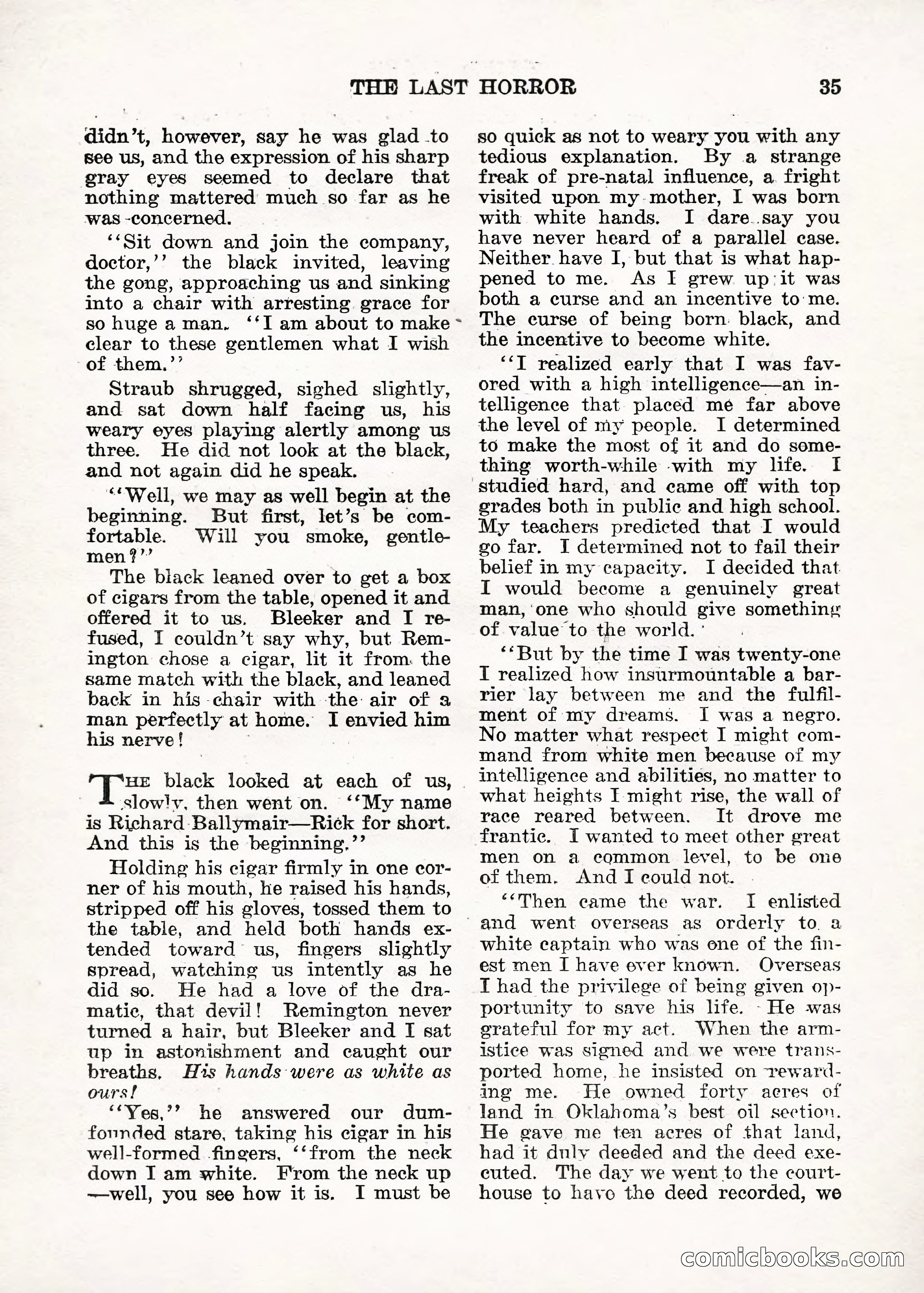 Weird Tales — "Drome" — page 34 of 144
