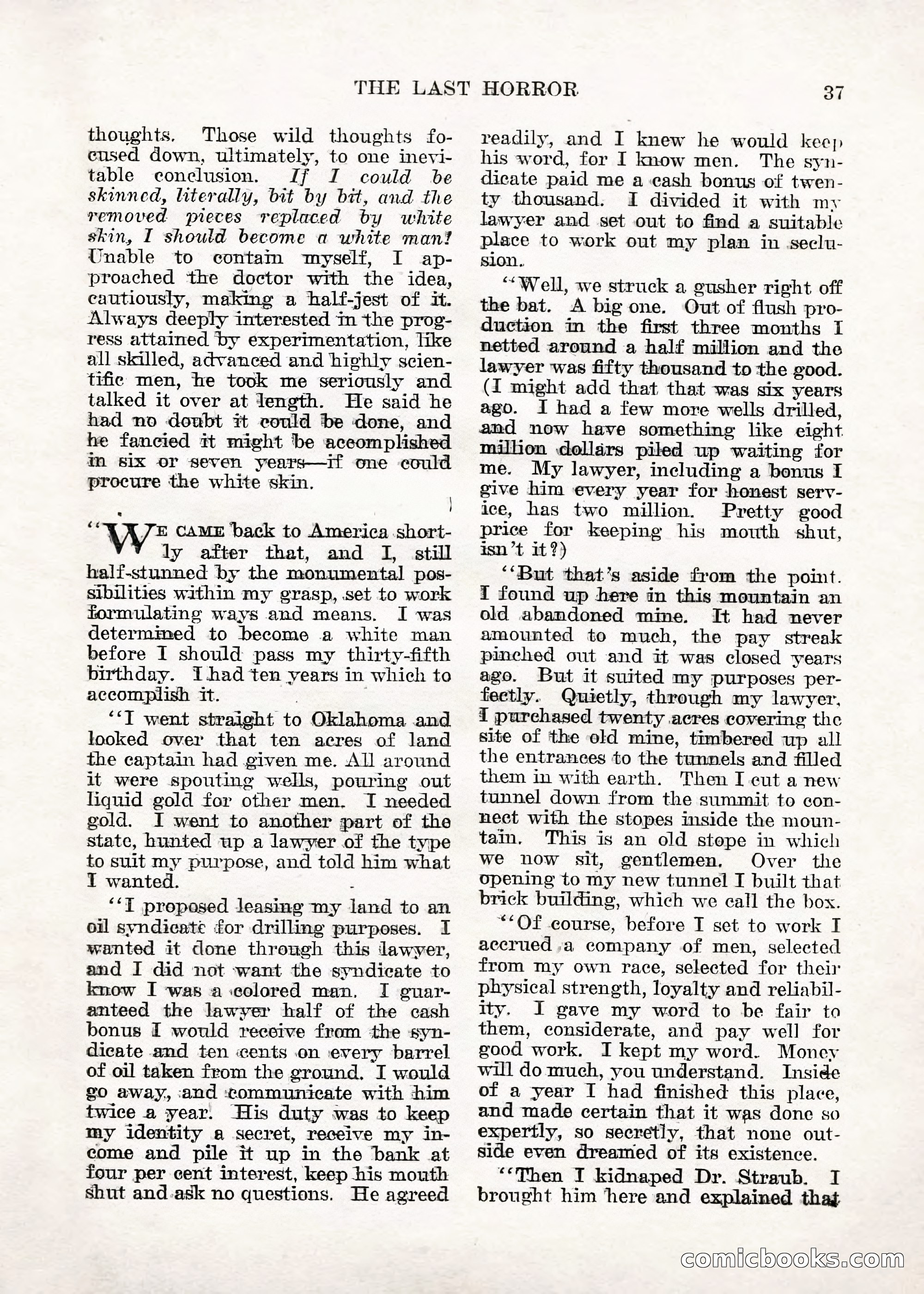Weird Tales — "Drome" — page 36 of 144