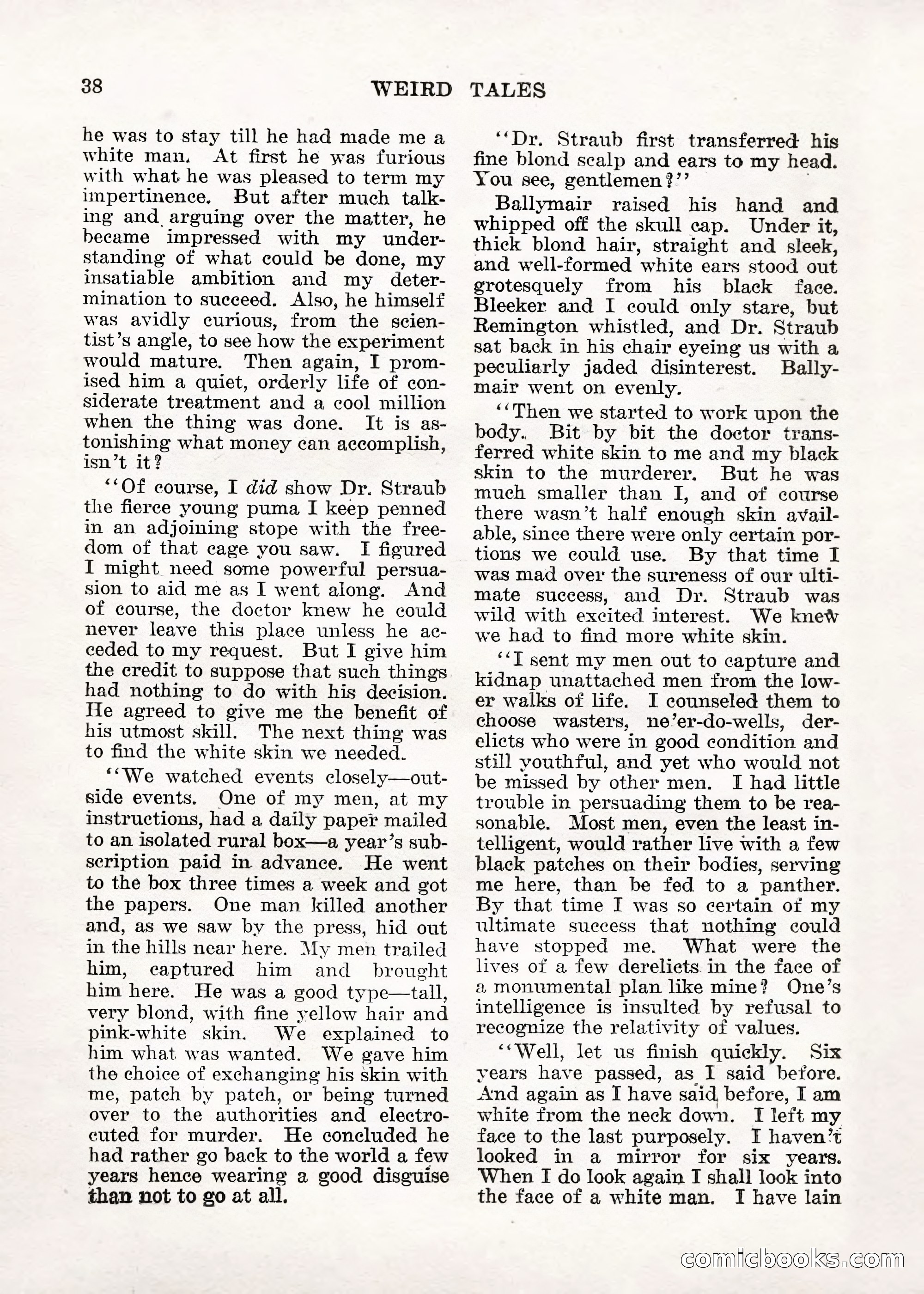 Weird Tales — "Drome" — page 37 of 144