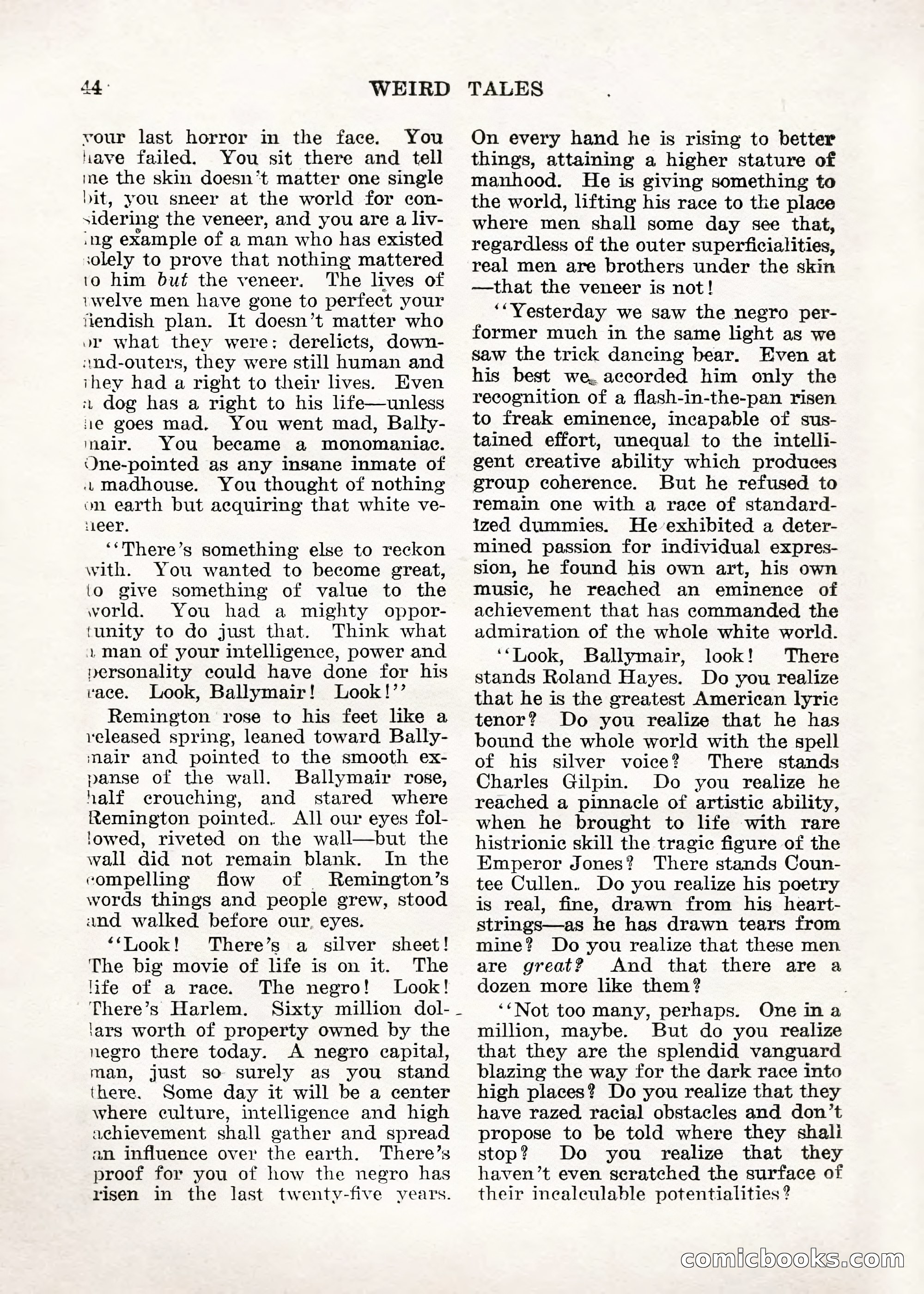 Weird Tales — "Drome" — page 43 of 144