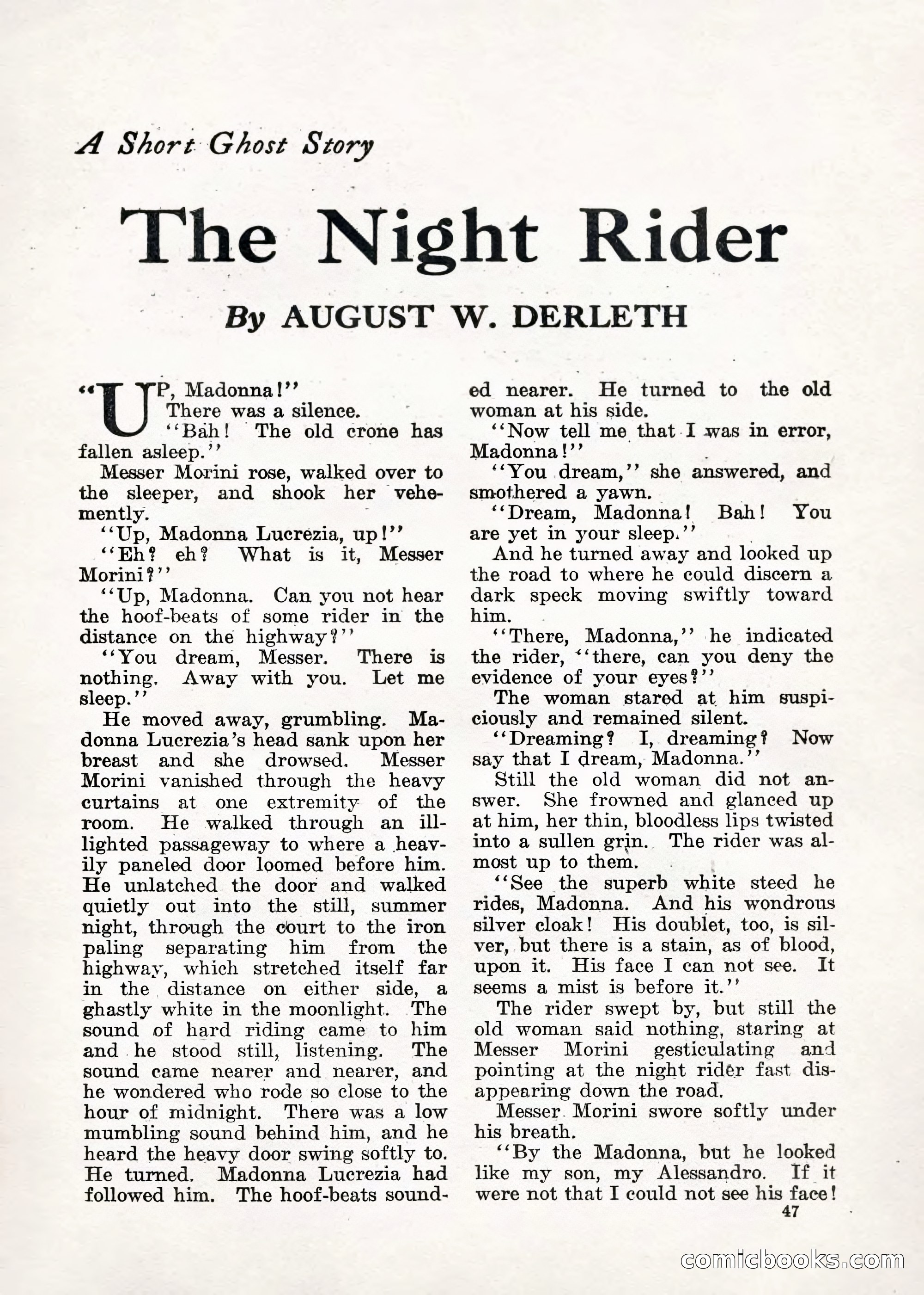 Weird Tales — "Drome" — page 46 of 144