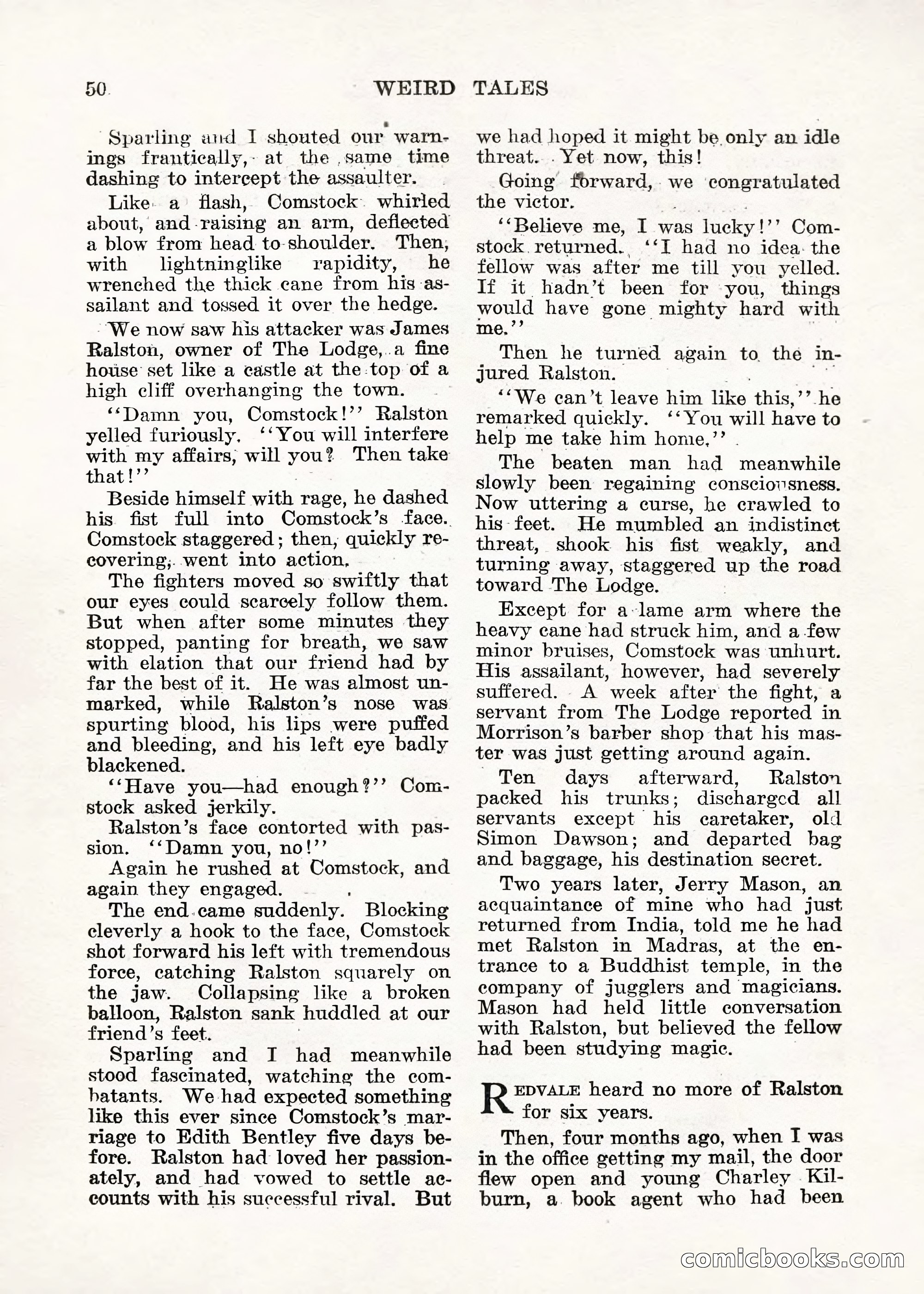 Weird Tales — "Drome" — page 49 of 144