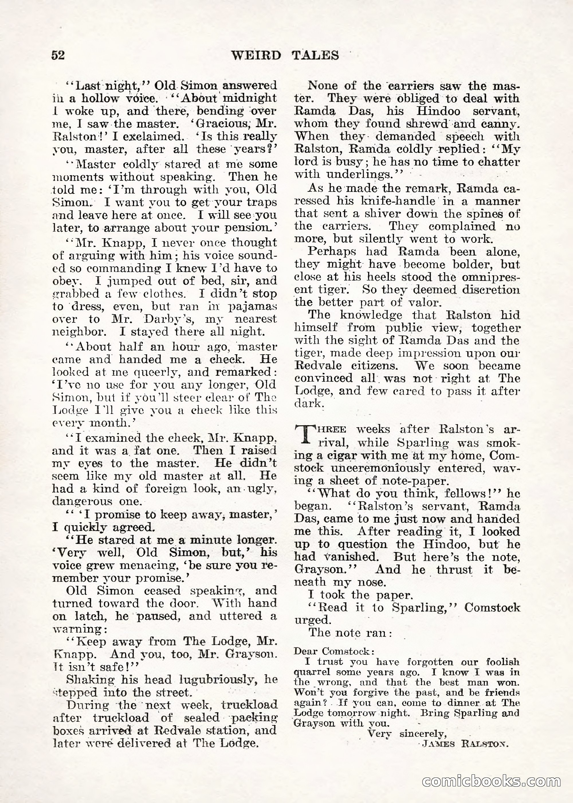 Weird Tales — "Drome" — page 51 of 144