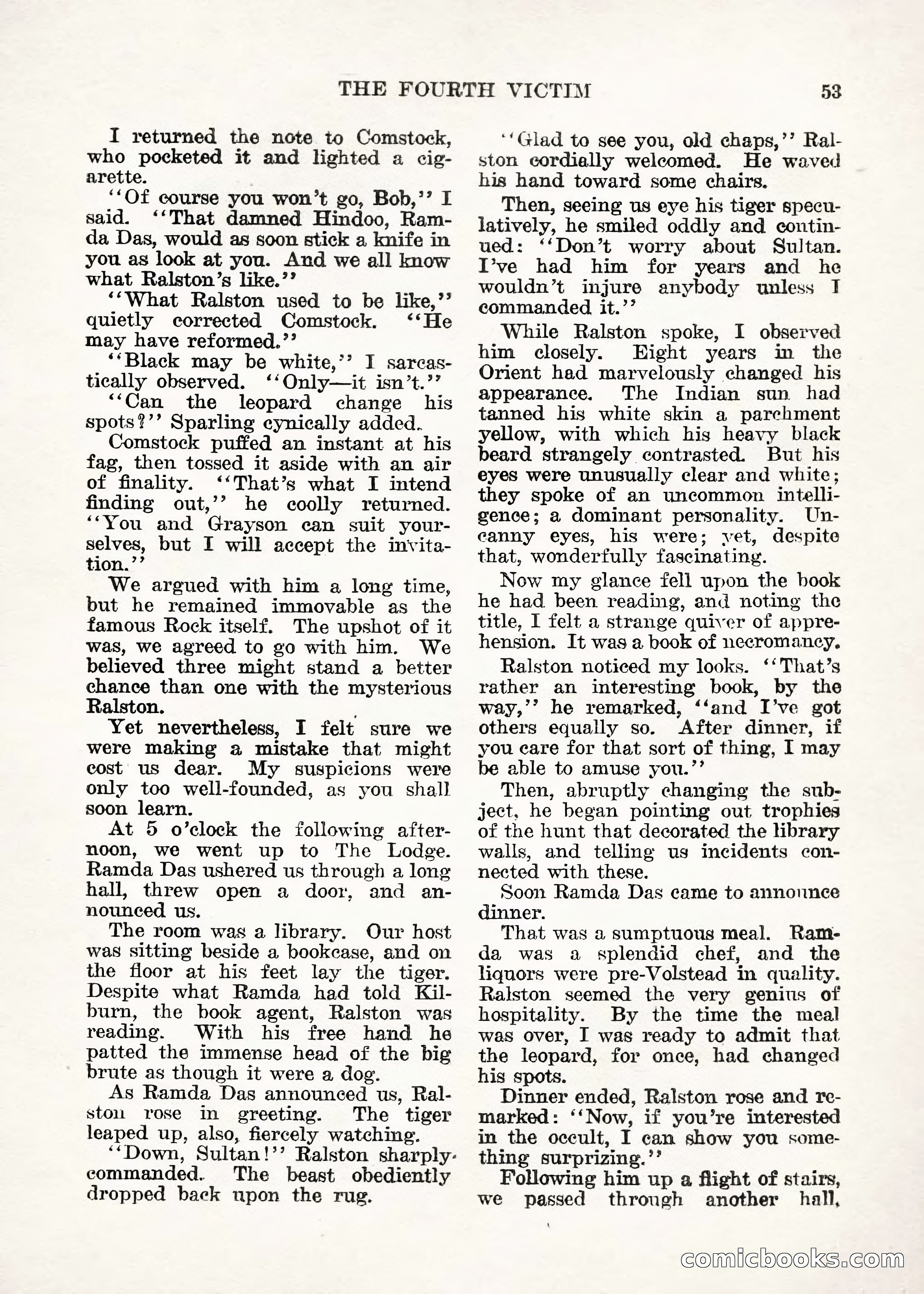 Weird Tales — "Drome" — page 52 of 144