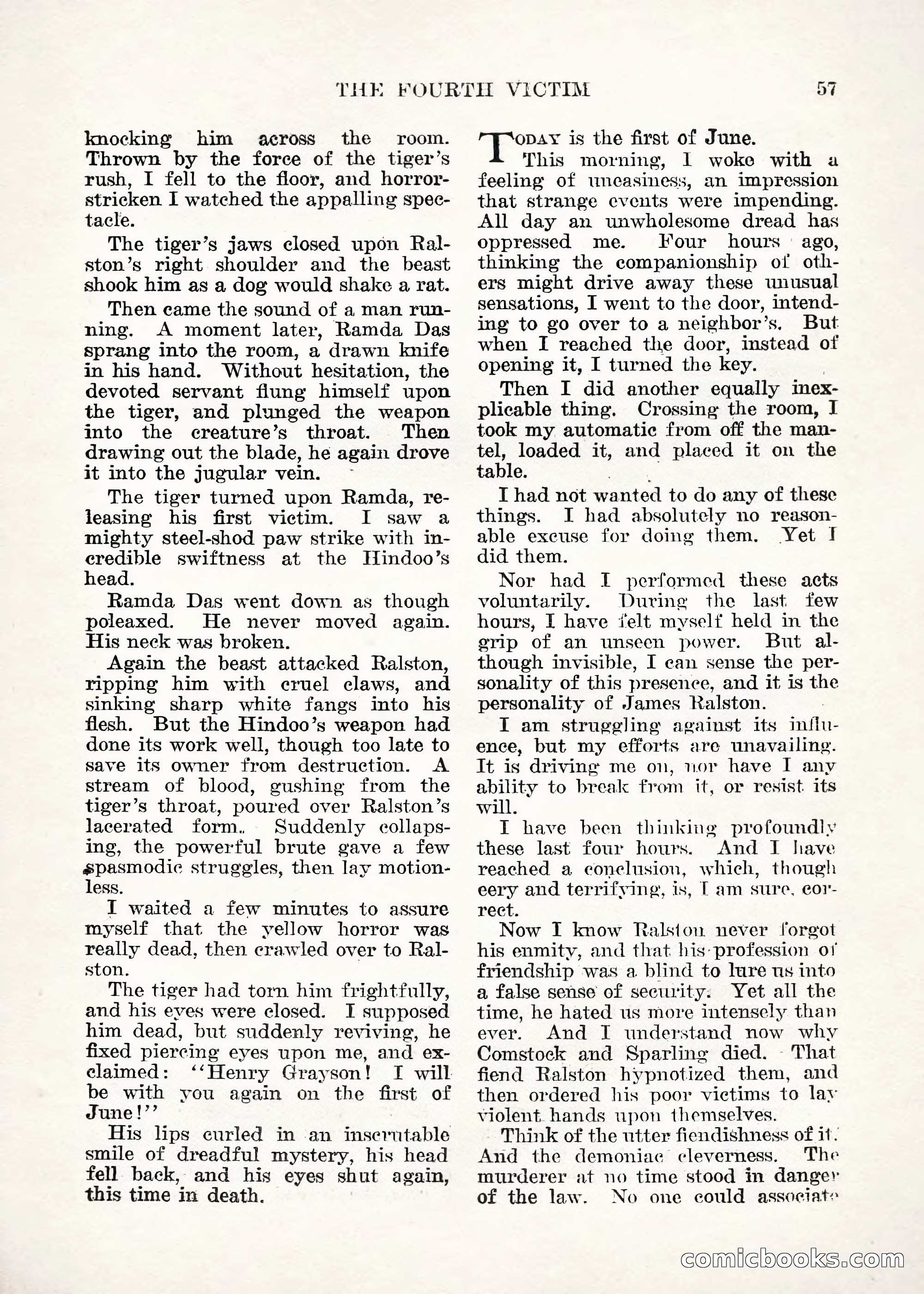 Weird Tales — "Drome" — page 56 of 144