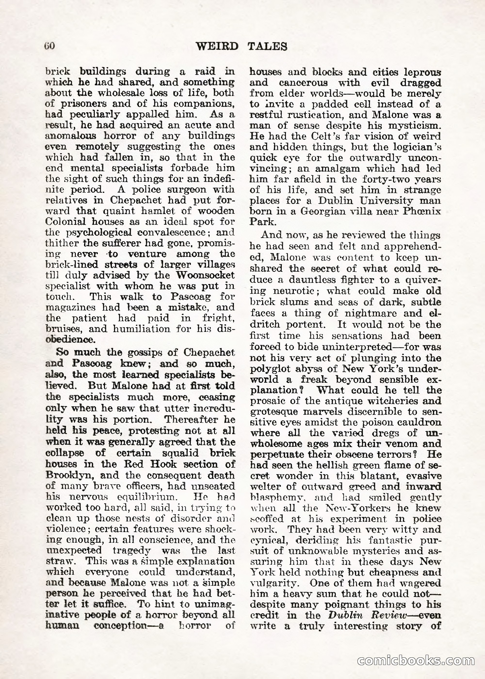 Weird Tales — "Drome" — page 59 of 144
