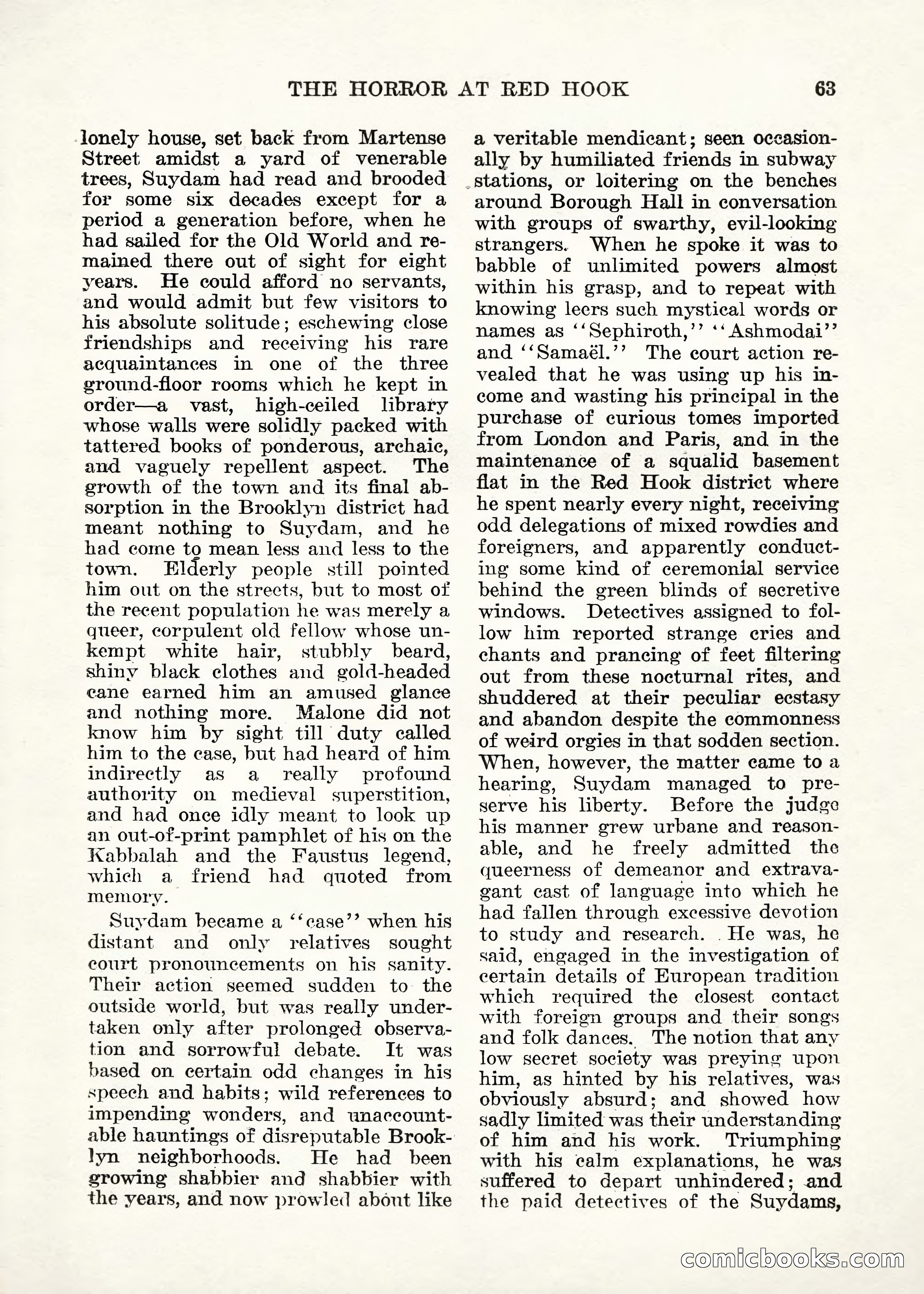 Weird Tales — "Drome" — page 62 of 144