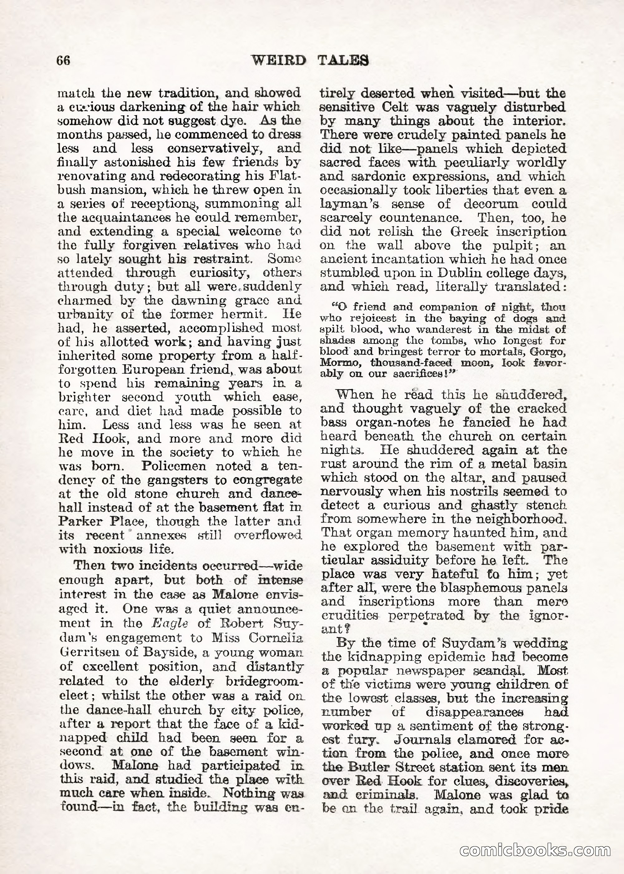 Weird Tales — "Drome" — page 65 of 144