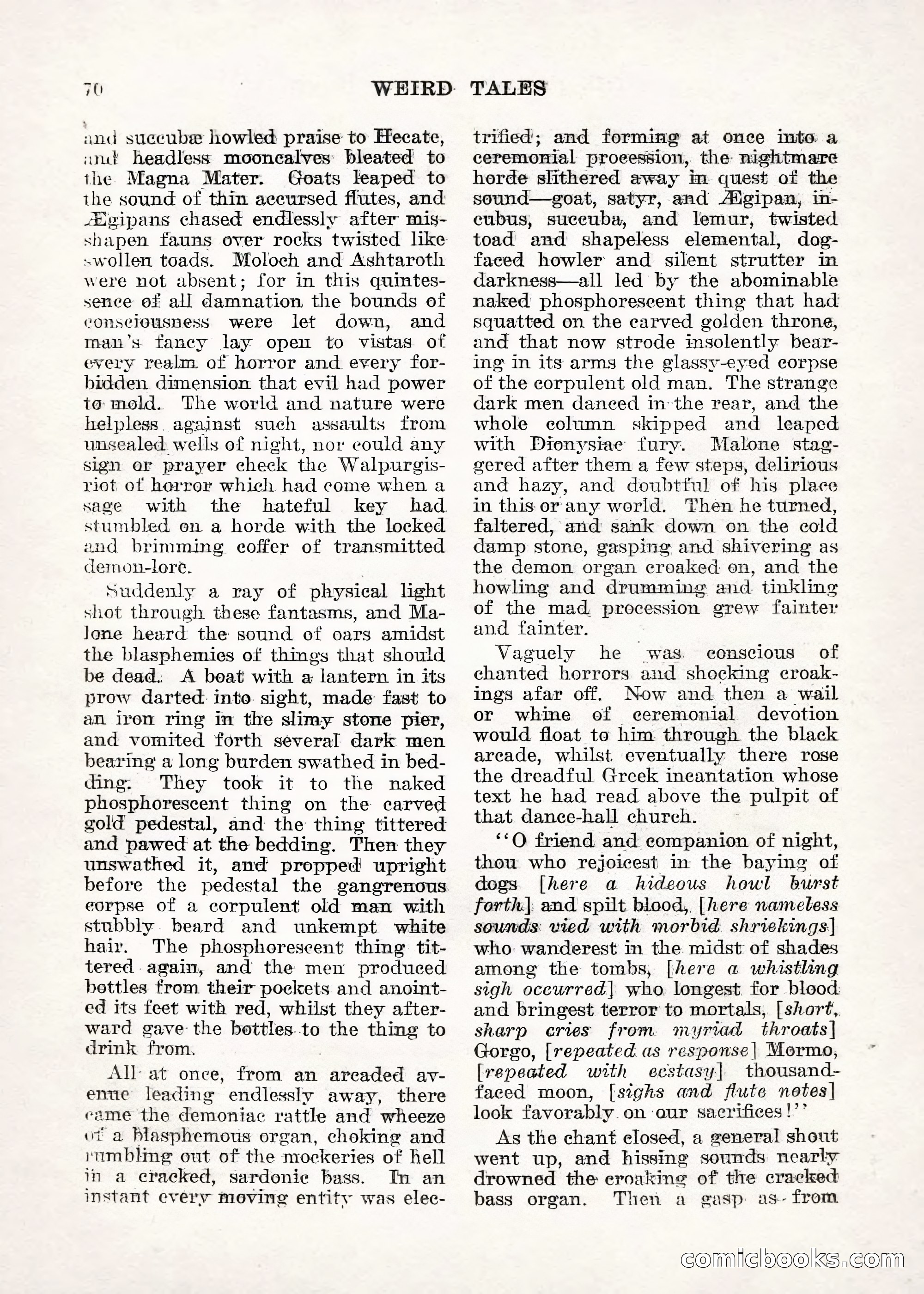 Weird Tales — "Drome" — page 69 of 144