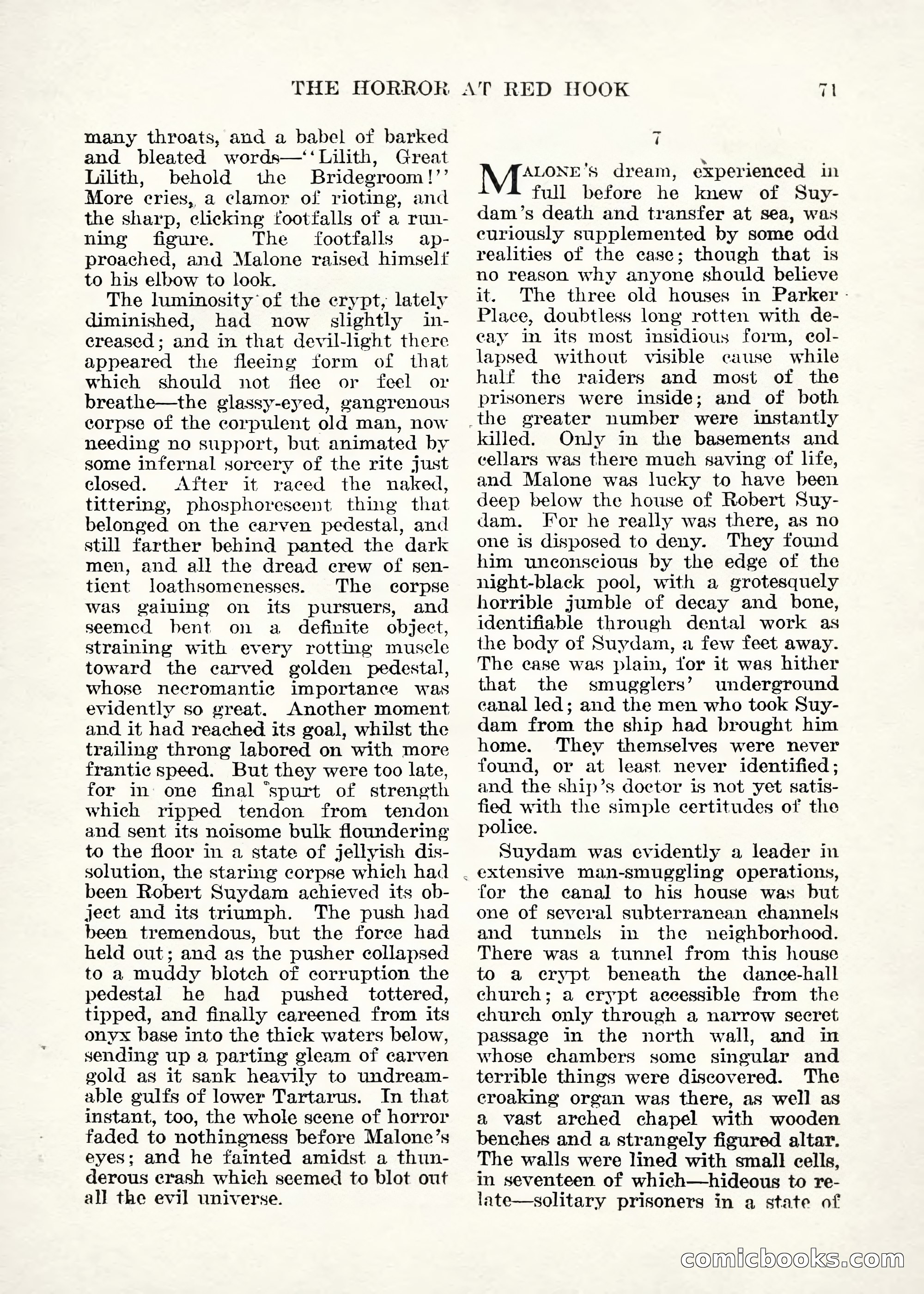 Weird Tales — "Drome" — page 70 of 144