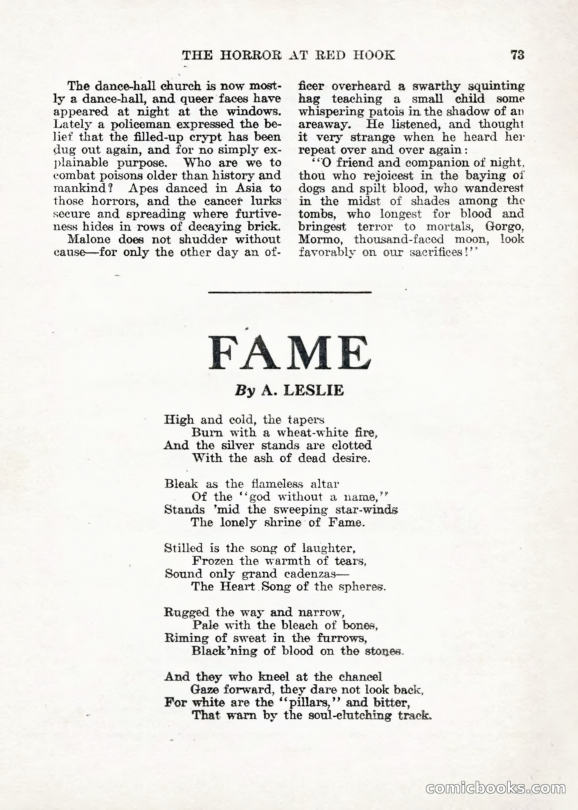 Weird Tales — "Drome" — page 72 of 144