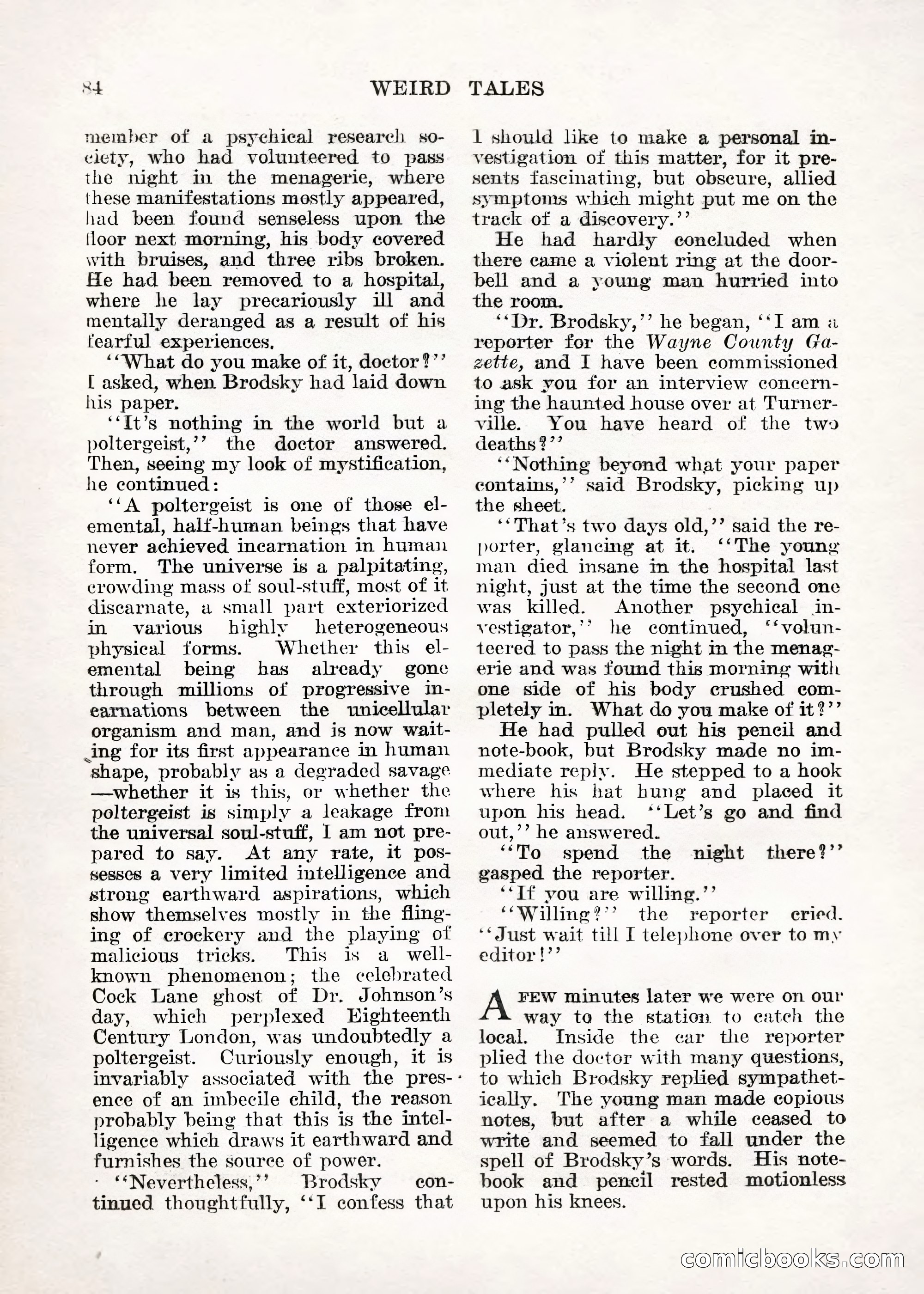 Weird Tales — "Drome" — page 83 of 144