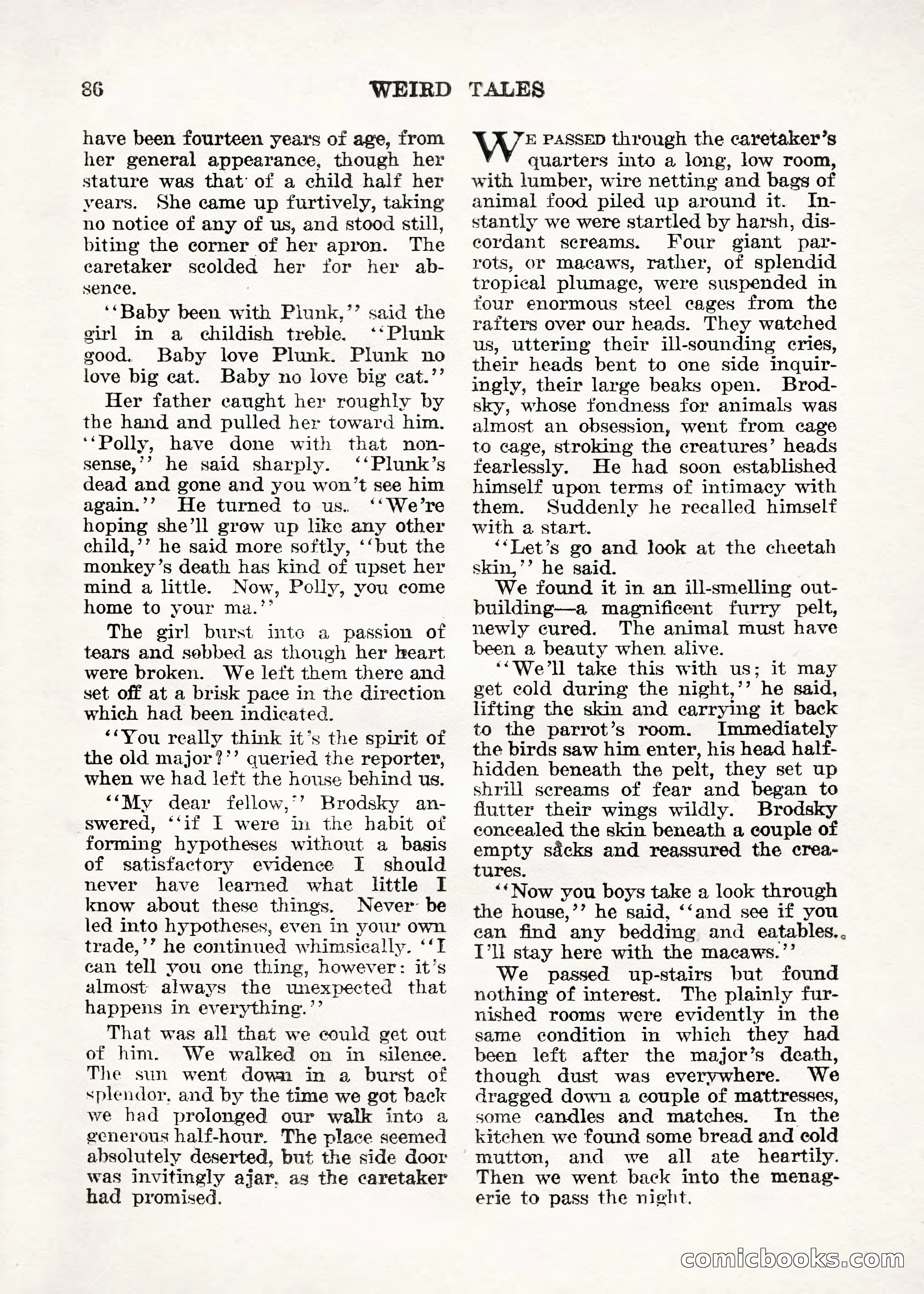 Weird Tales — "Drome" — page 85 of 144