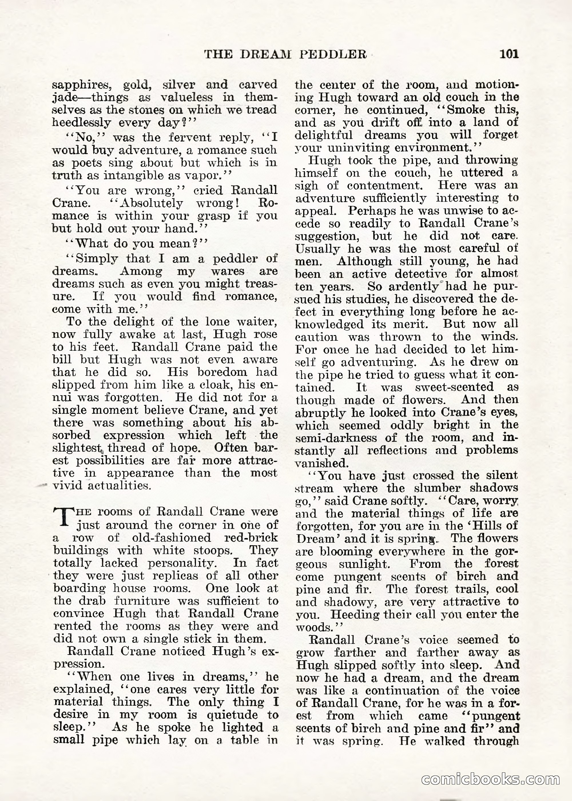 Weird Tales — "Drome" — page 100 of 144