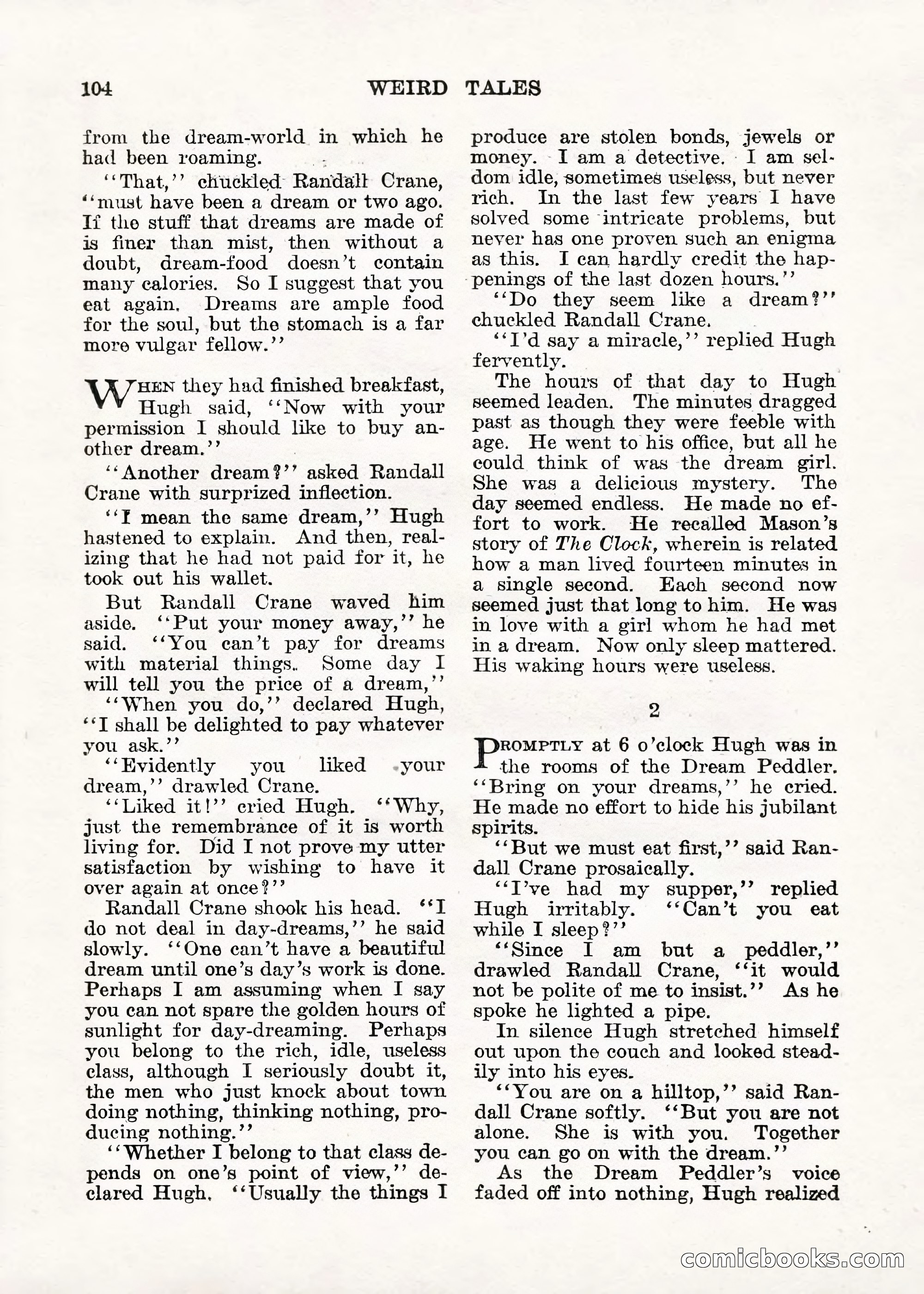 Weird Tales — "Drome" — page 103 of 144