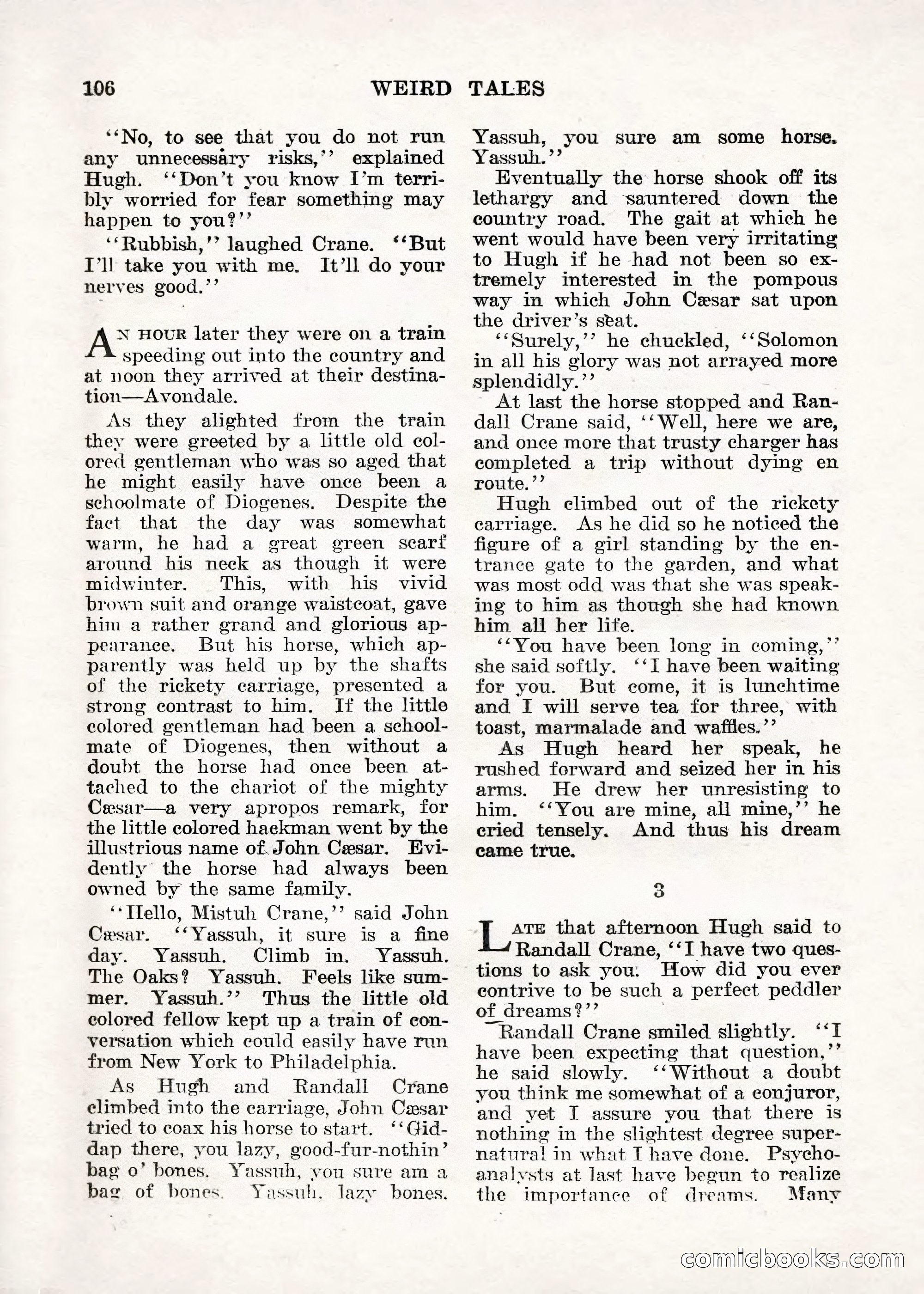 Weird Tales — "Drome" — page 105 of 144