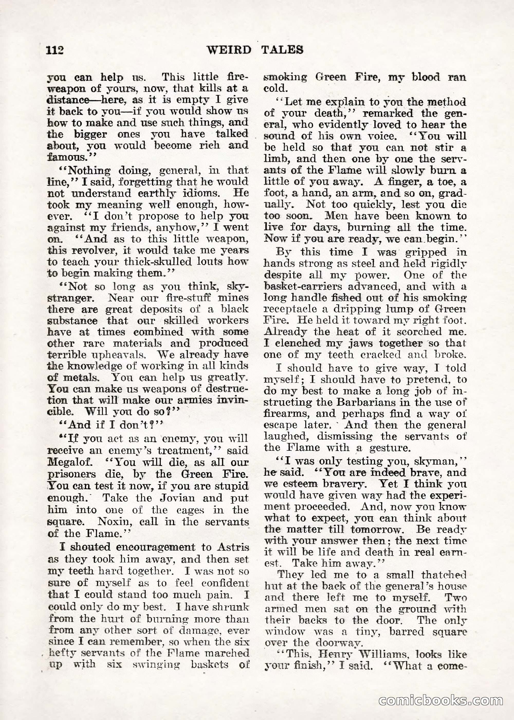 Weird Tales — "Drome" — page 111 of 144