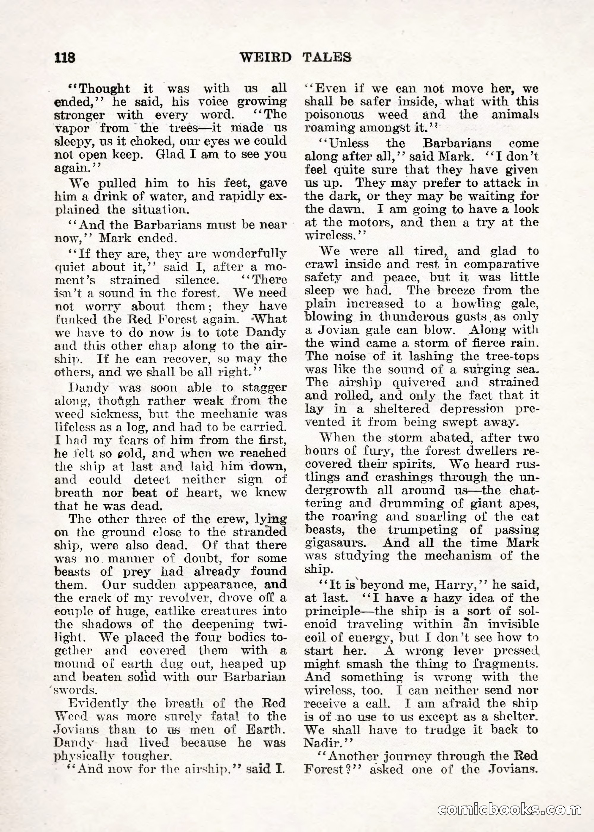 Weird Tales — "Drome" — page 117 of 144
