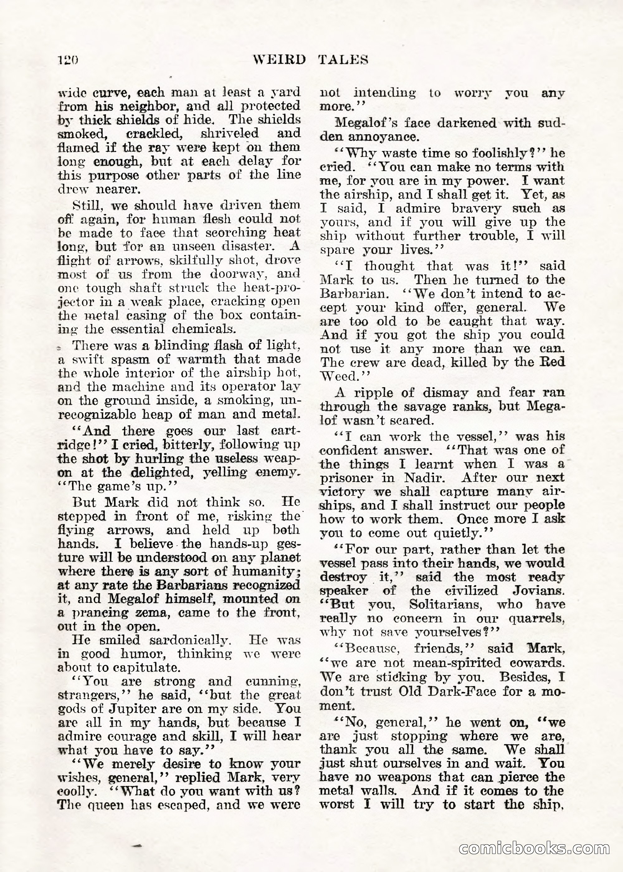 Weird Tales — "Drome" — page 119 of 144