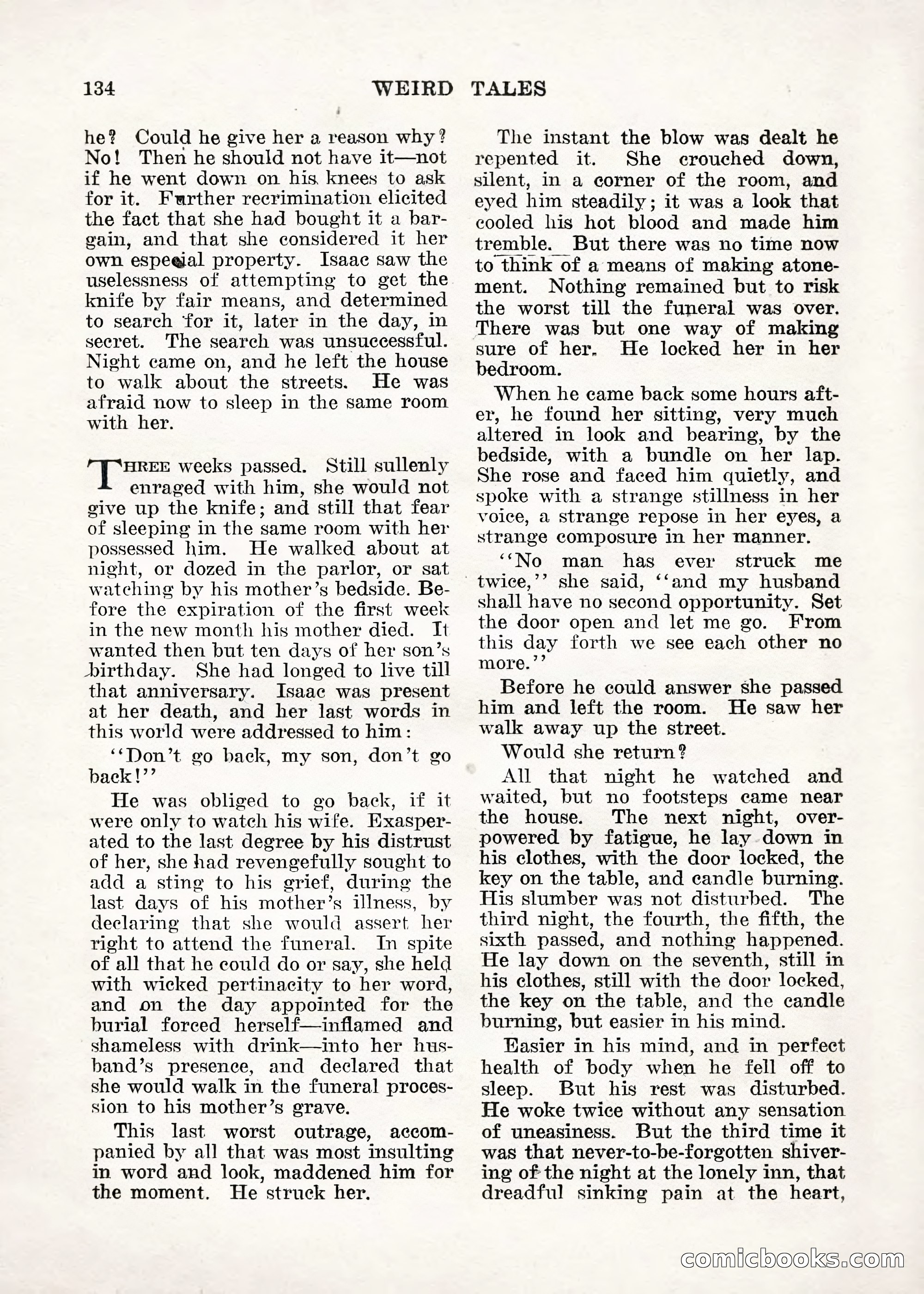 Weird Tales — "Drome" — page 133 of 144