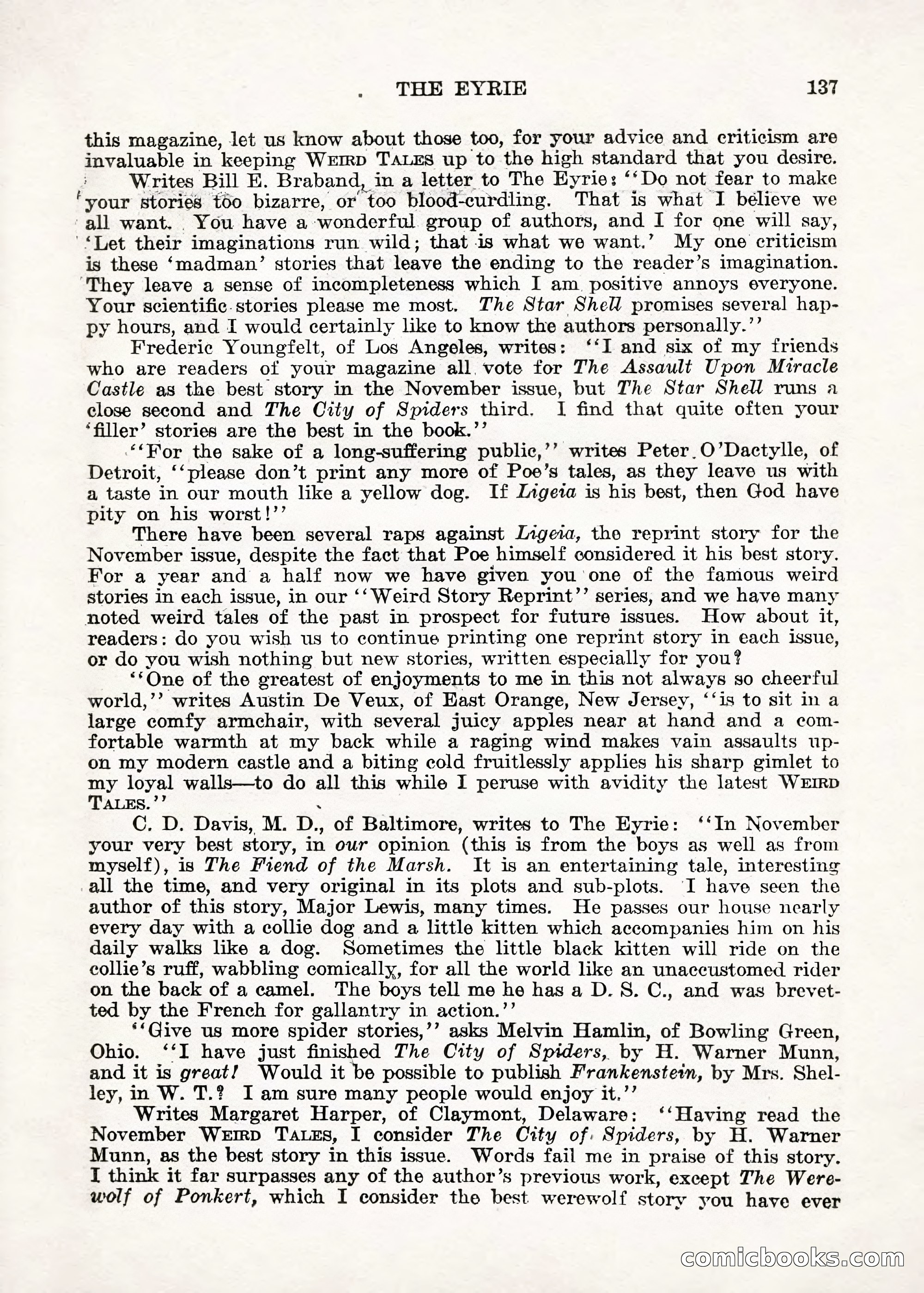 Weird Tales — "Drome" — page 136 of 144