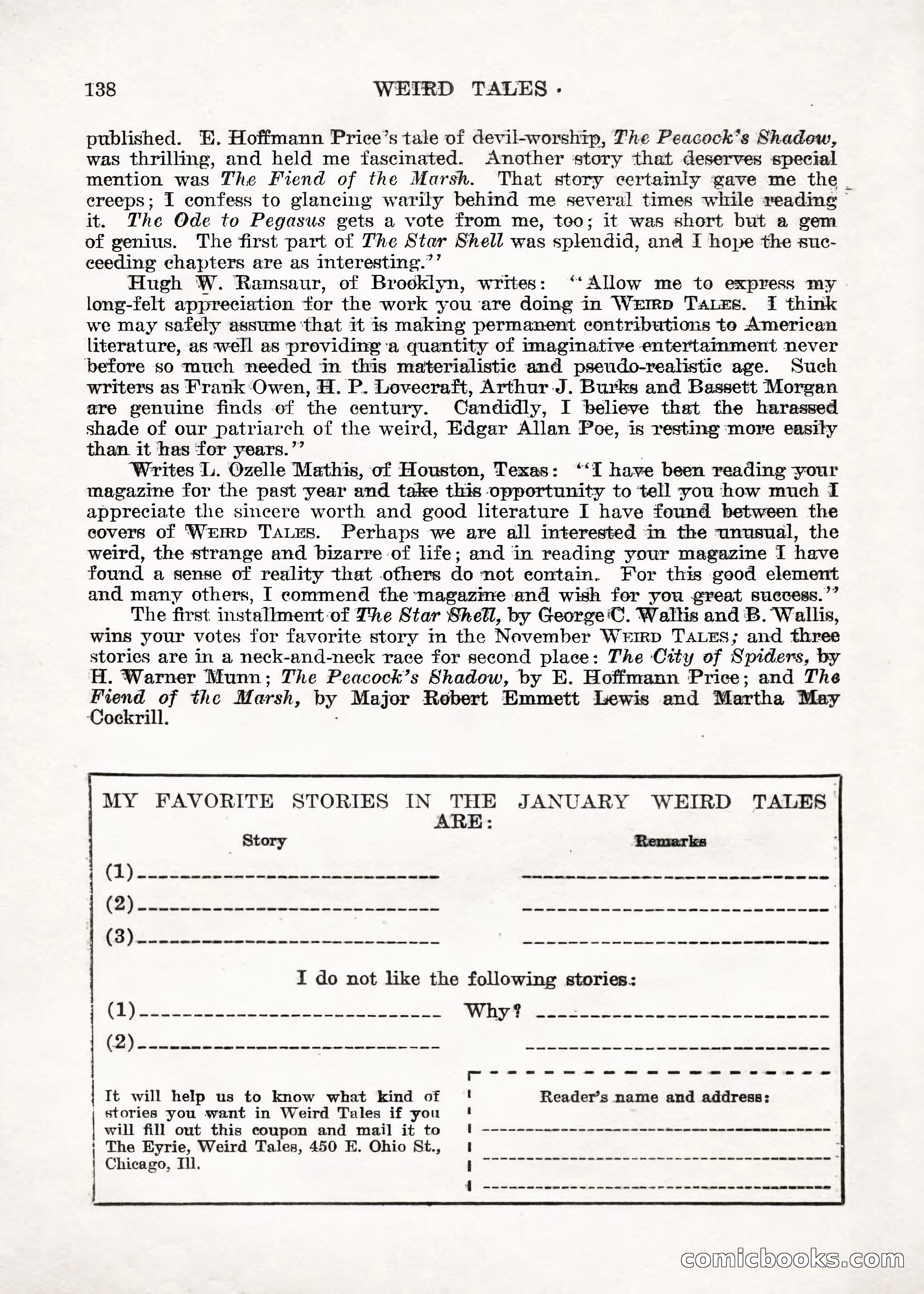 Weird Tales — "Drome" — page 137 of 144