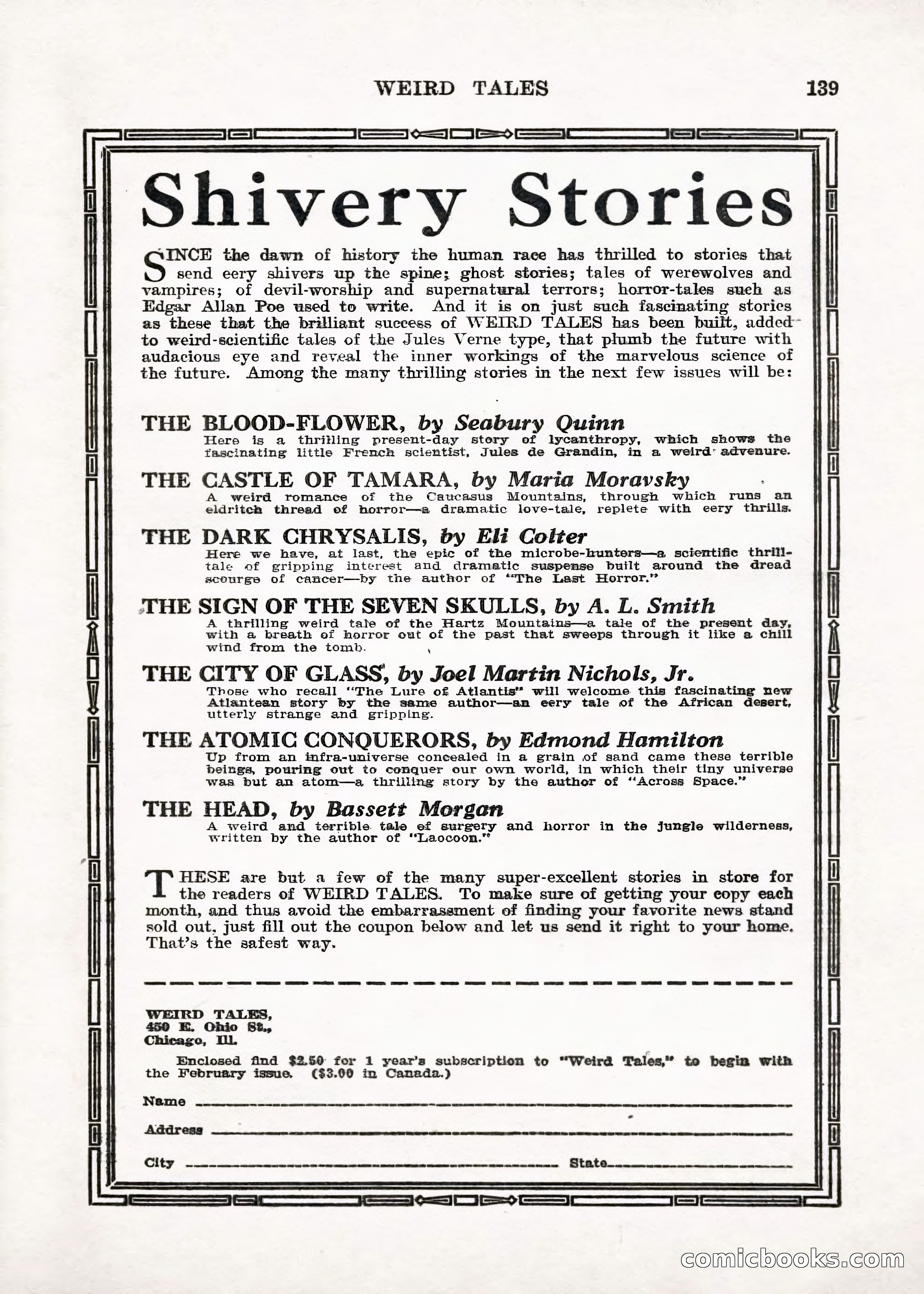 Weird Tales — "Drome" — page 138 of 144
