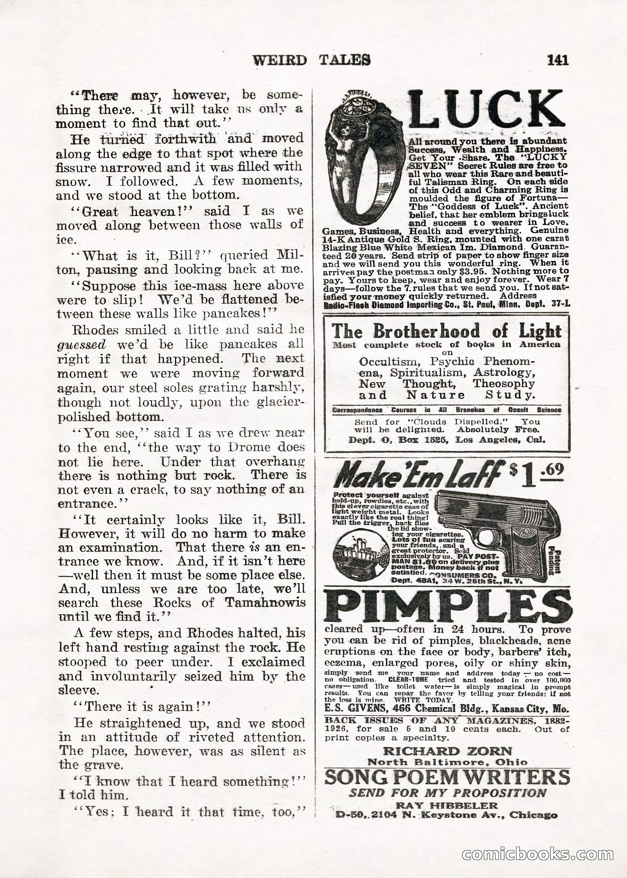 Weird Tales — "Drome" — page 140 of 144