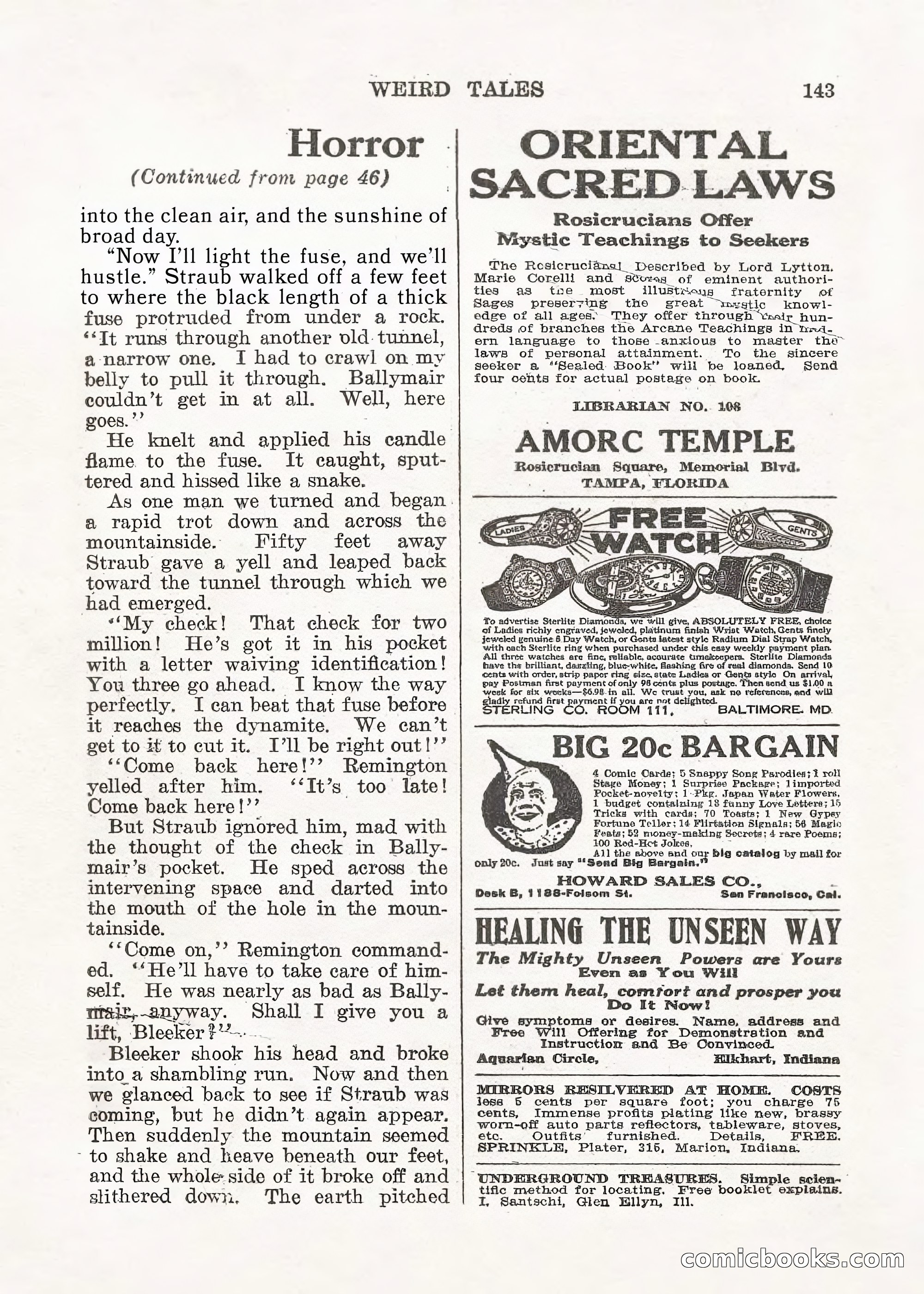 Weird Tales — "Drome" — page 142 of 144