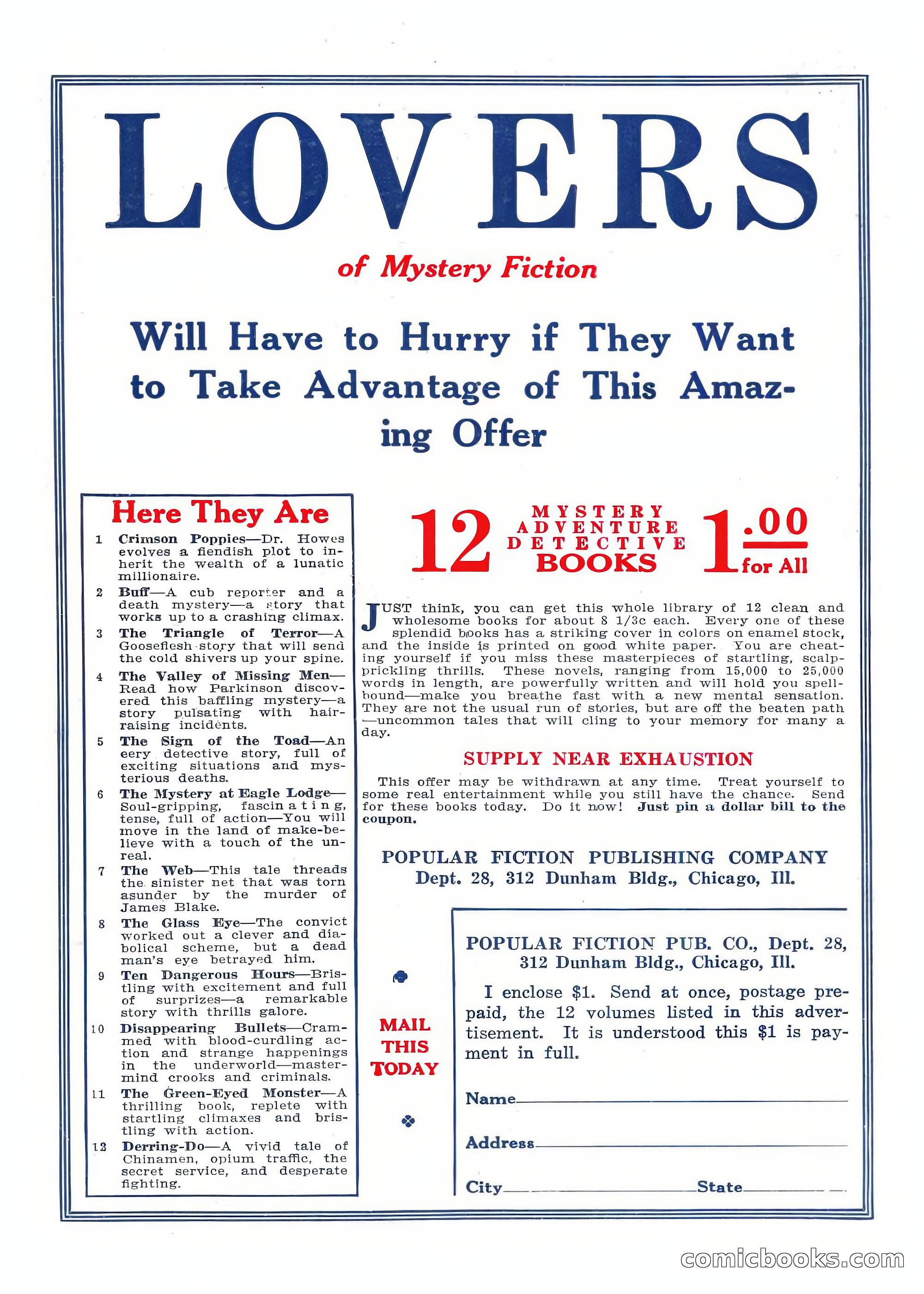 Weird Tales — "Drome" — page 144 of 144