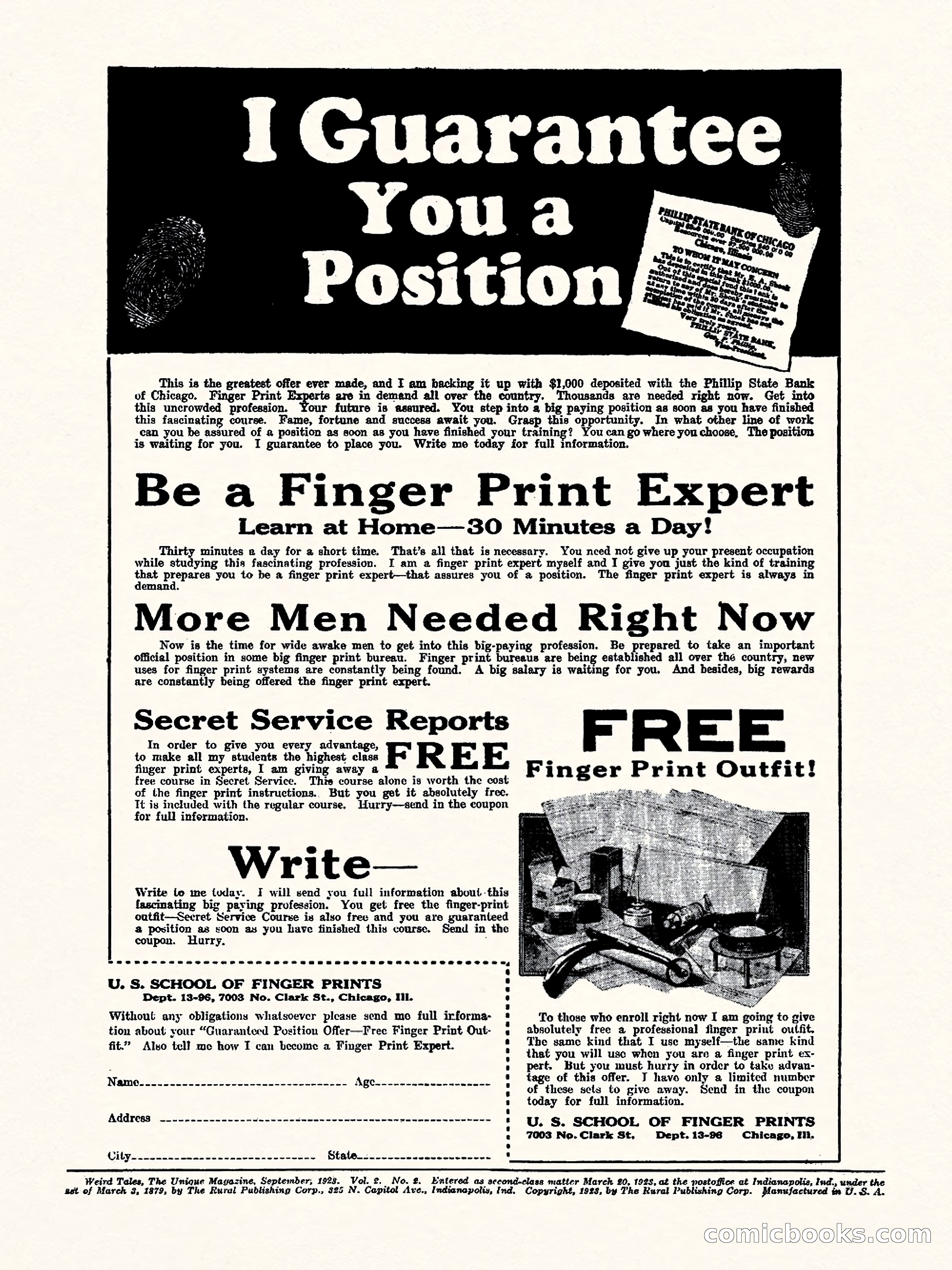 Weird Tales, Vol. II, No. 2 — page 2 of 98