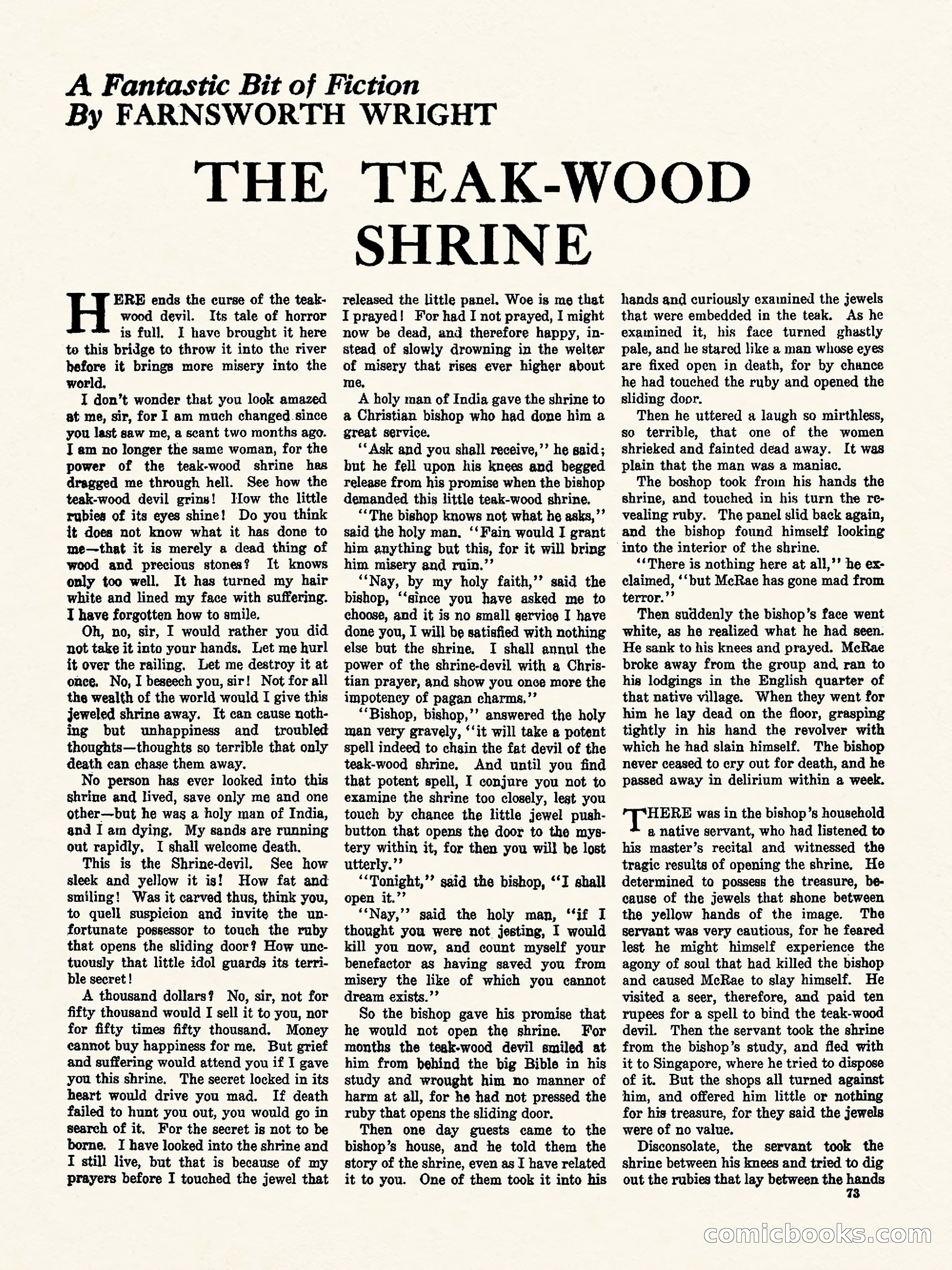 Weird Tales, Vol. II, No. 2 — page 74 of 98