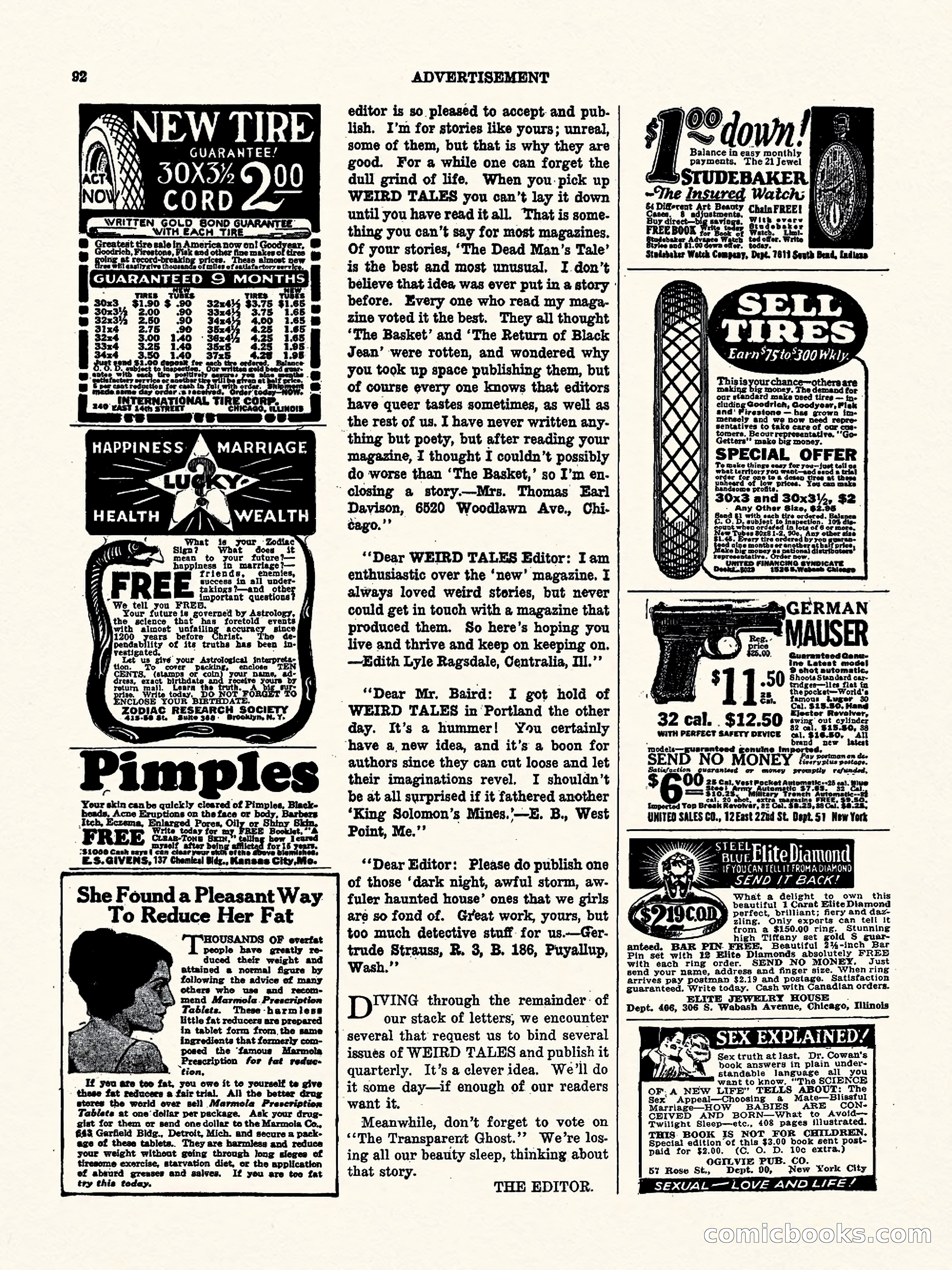 Weird Tales, Vol. 2, No. 4 — page 93 of 98