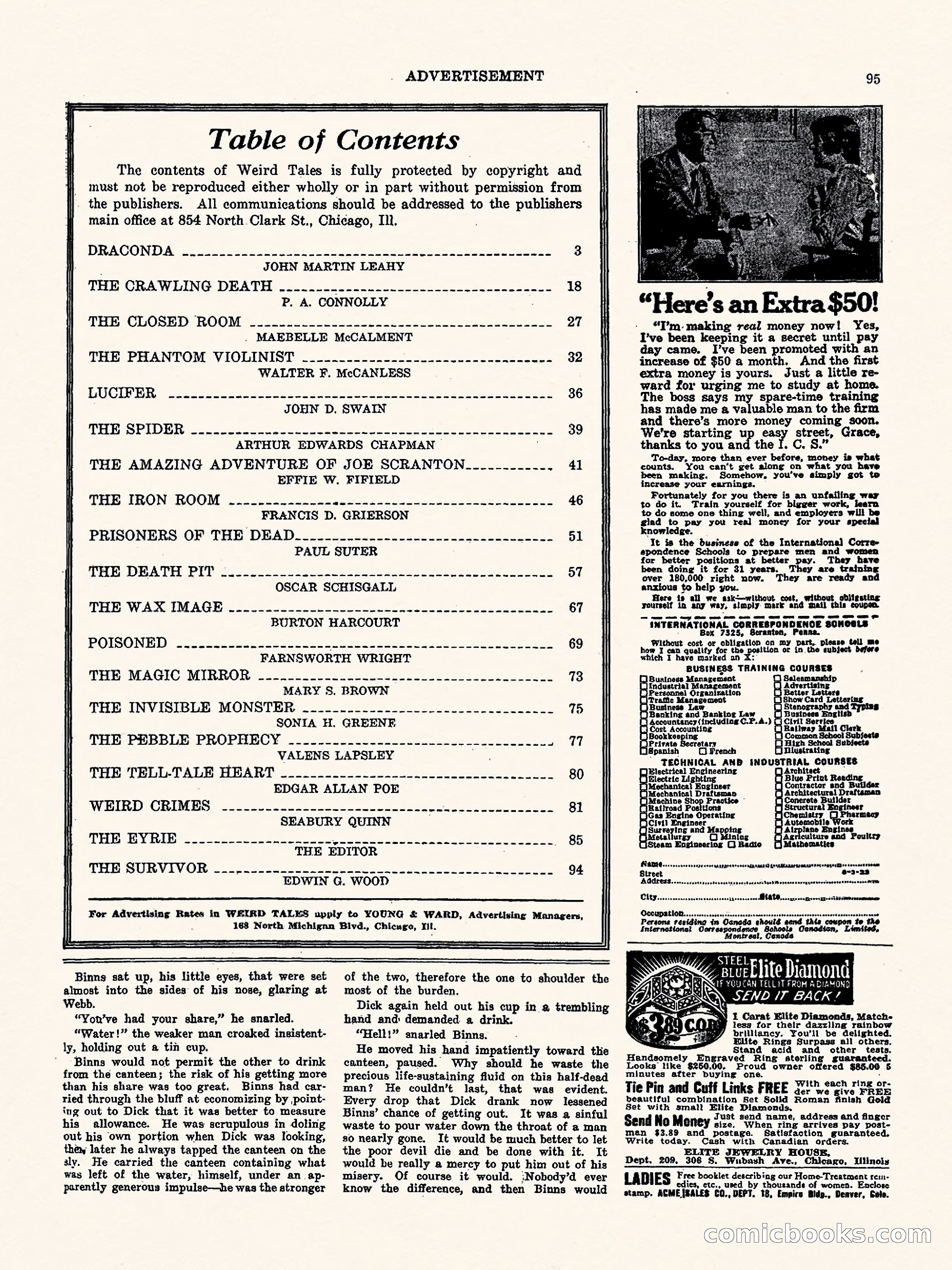 Weird Tales, Vol. 2, No. 4 — page 96 of 98