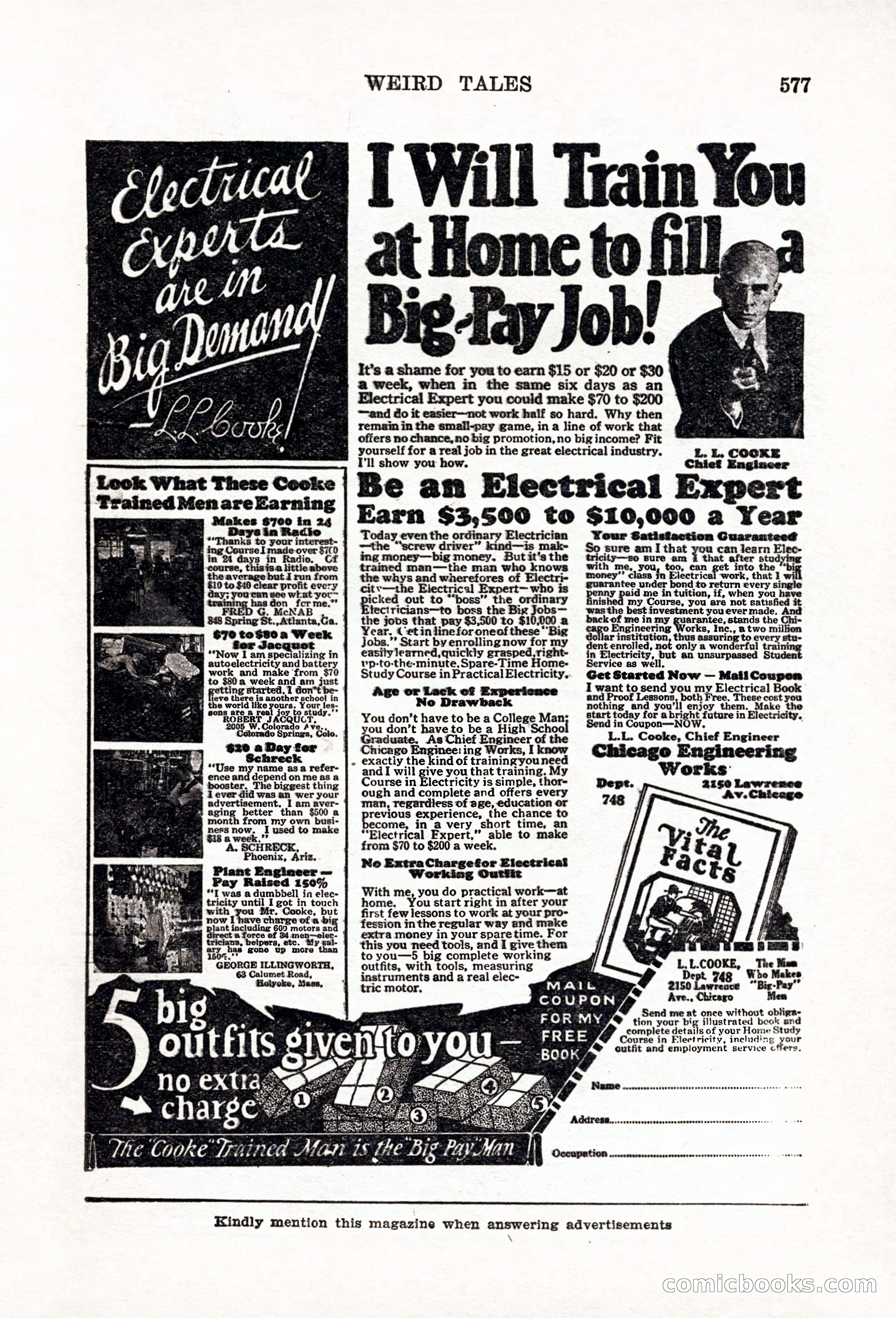 Weird Tales, Vol. 6, No. 5 — page 3 of 148