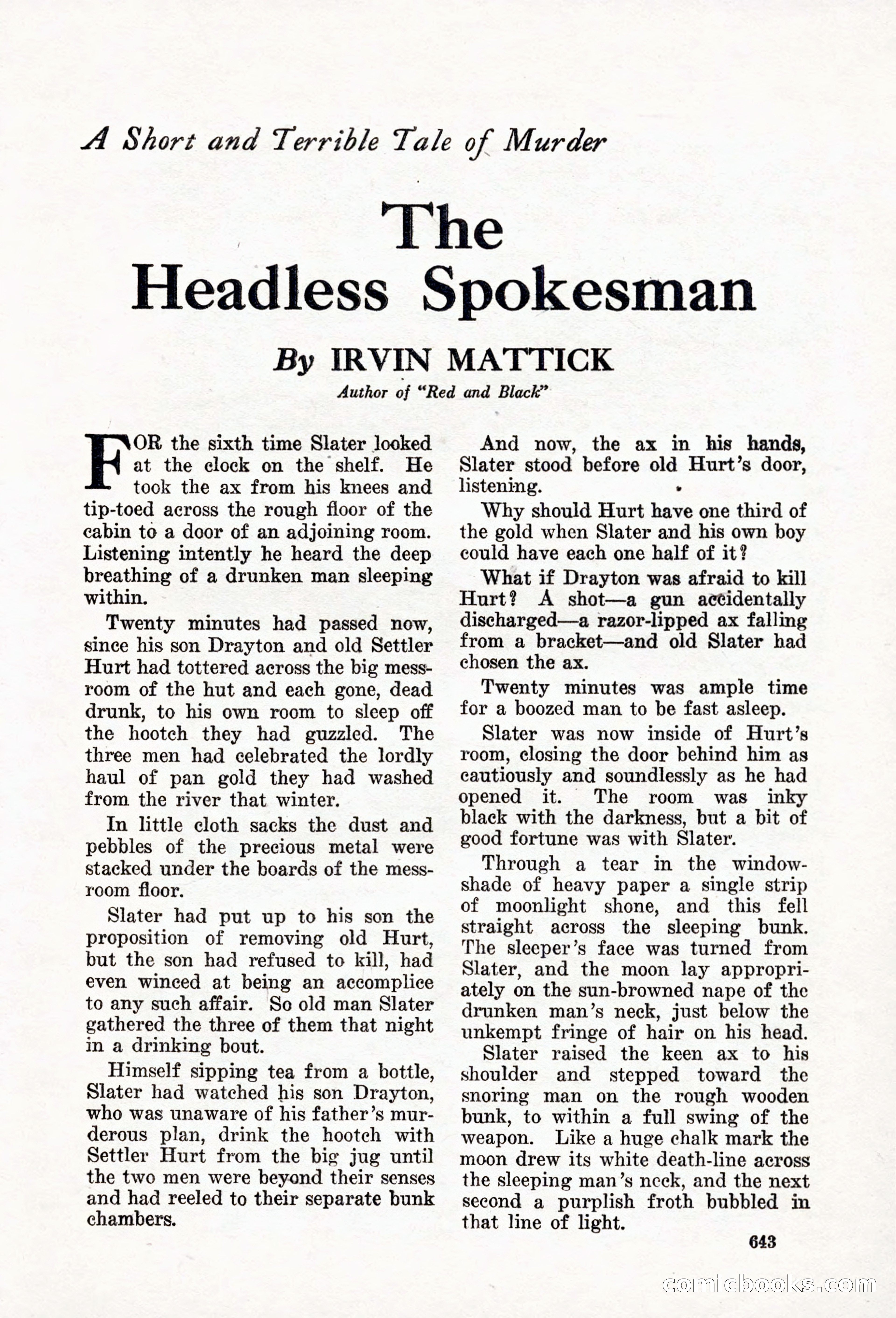 Weird Tales, Vol. 6, No. 5 — page 69 of 148