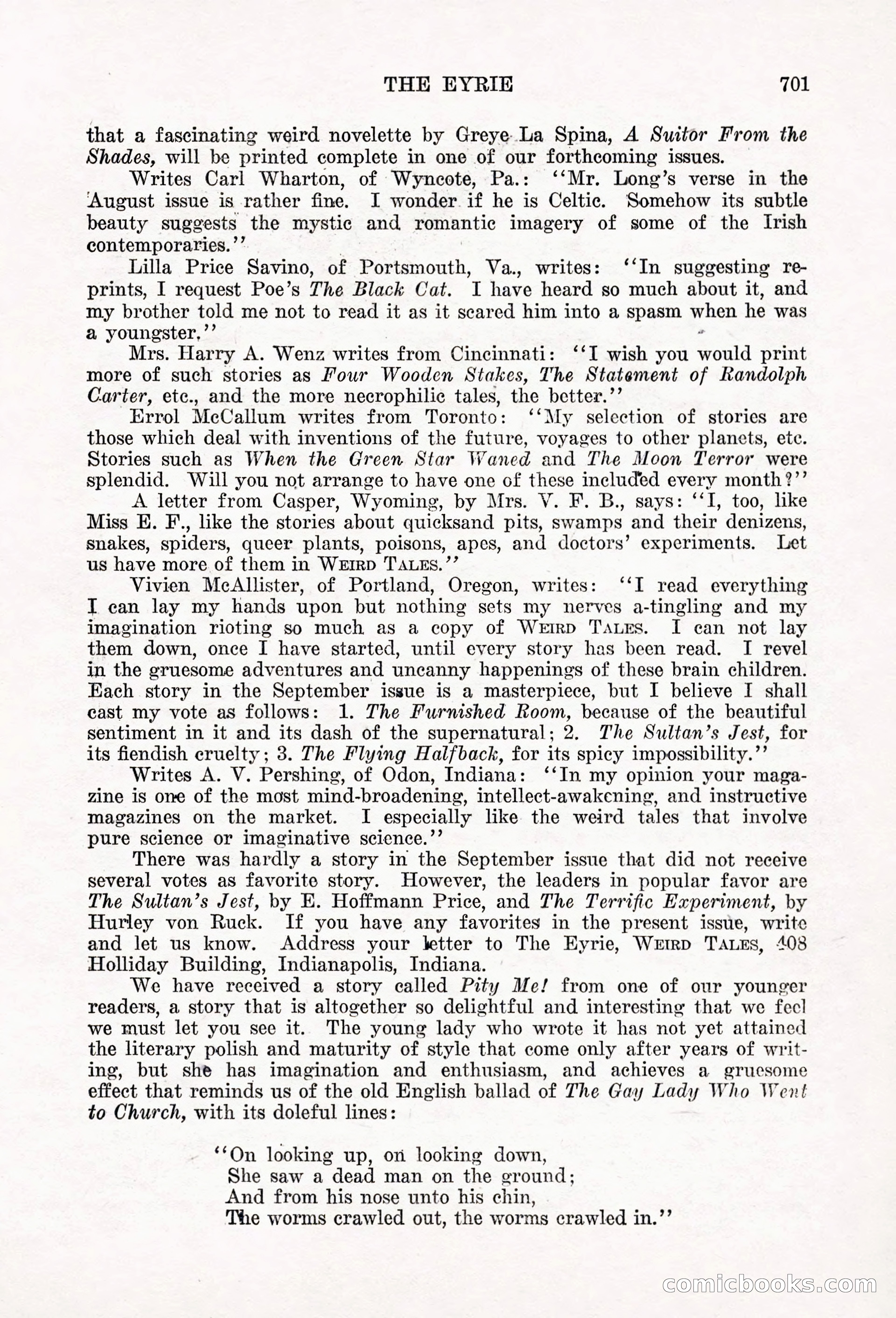 Weird Tales, Vol. 6, No. 5 — page 127 of 148