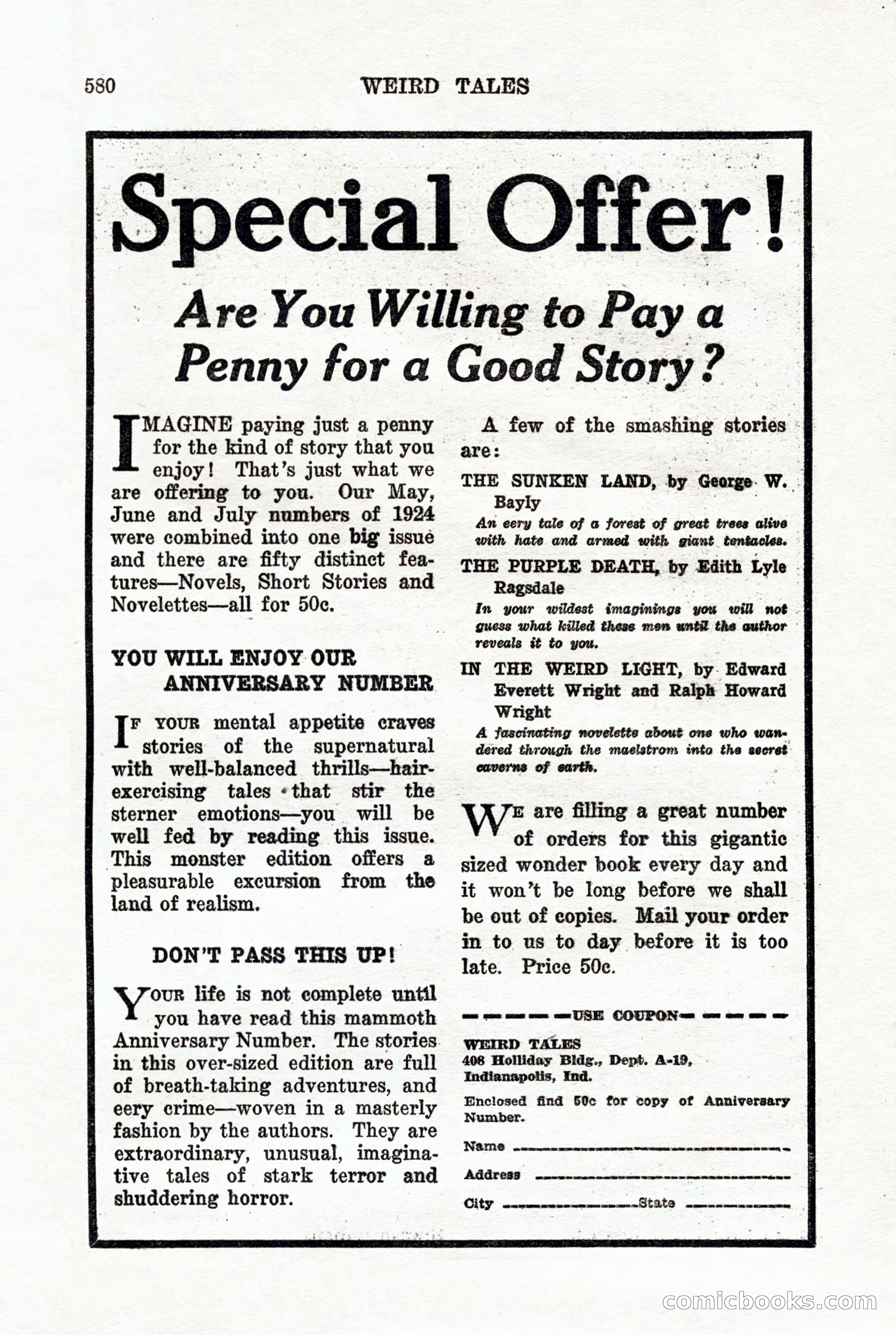 Weird Tales, May 1926 — page 6 of 148