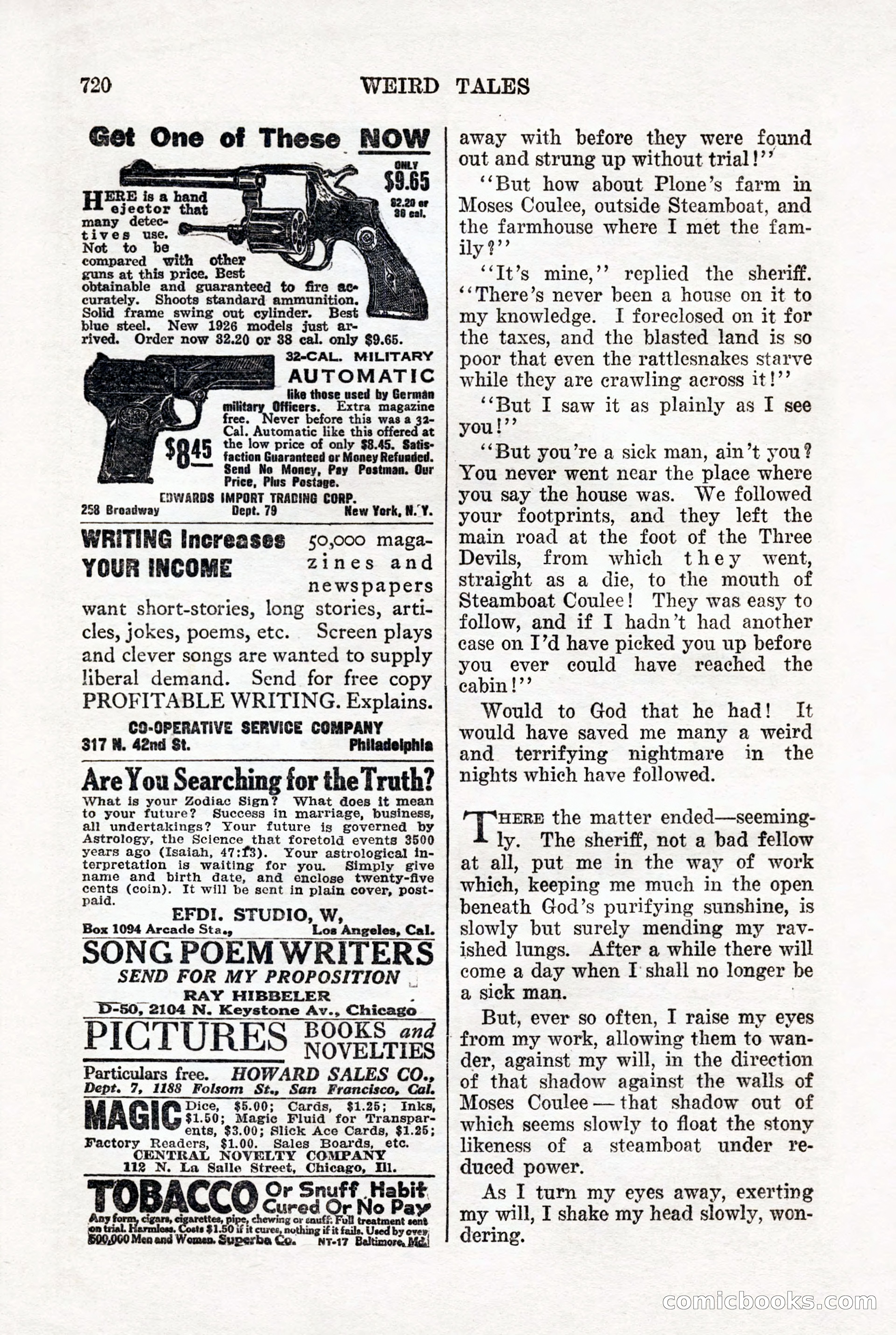 Weird Tales, May 1926 — page 146 of 148