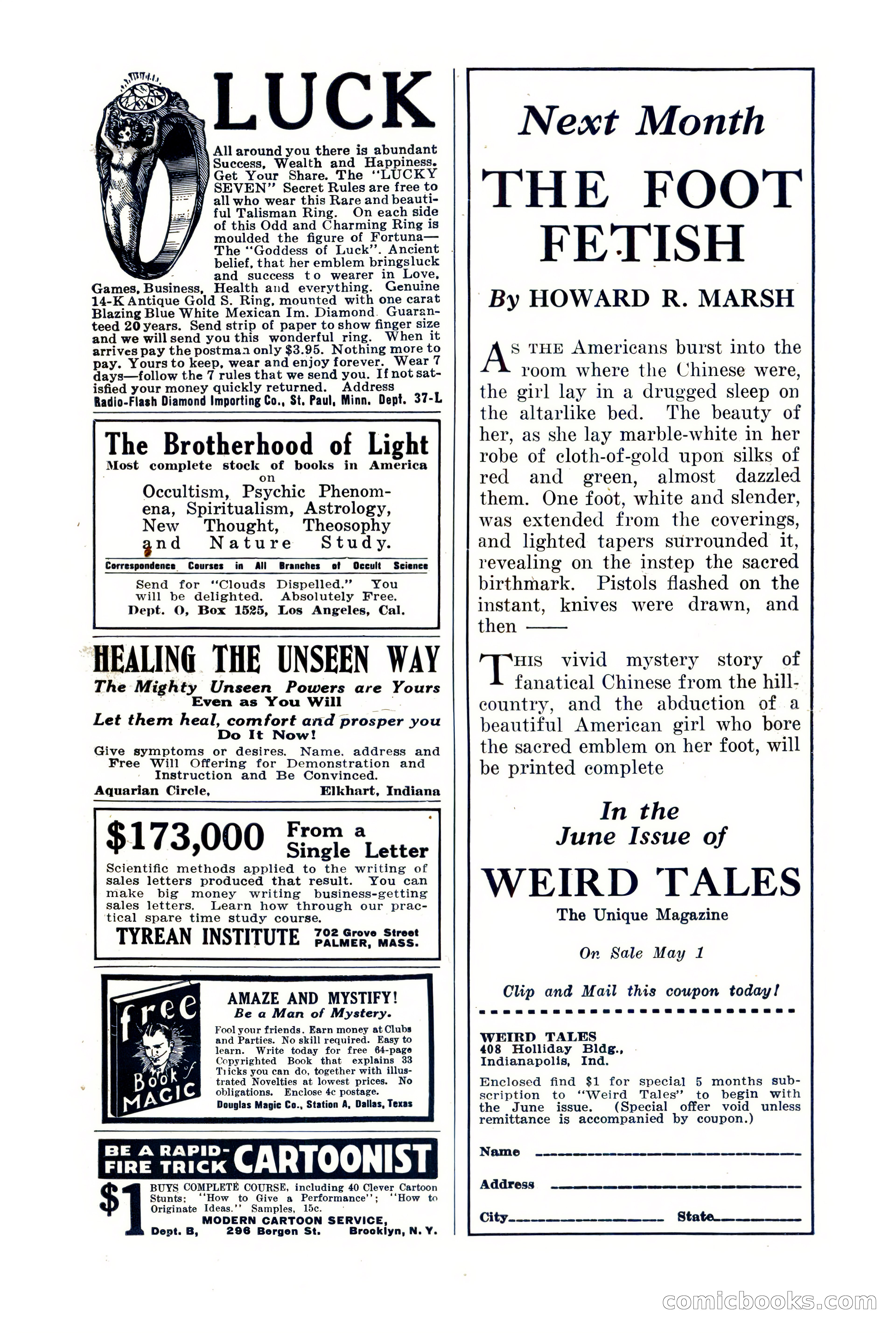 Weird Tales, May 1926 — page 147 of 148