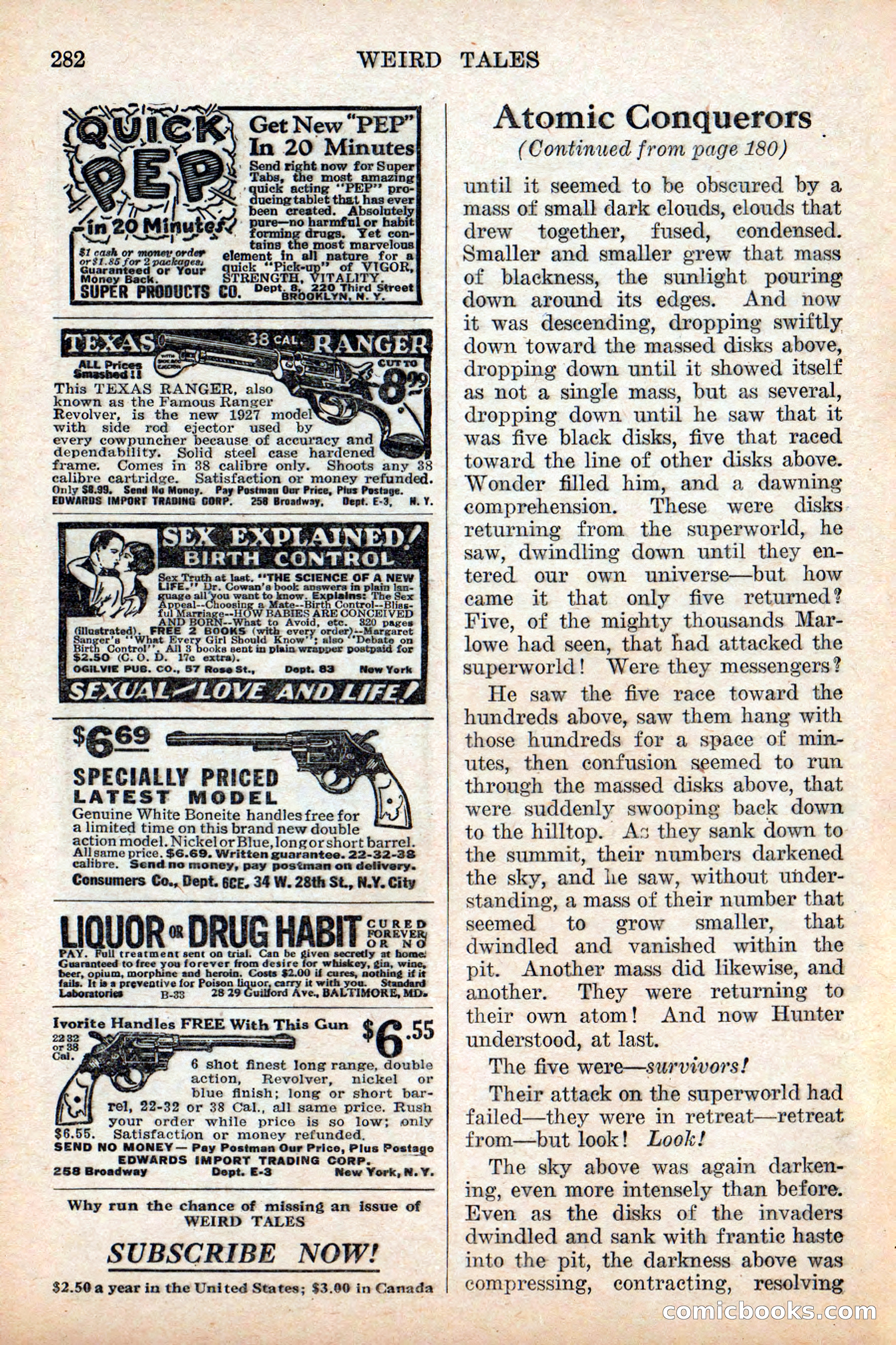Weird Tales, Vol. 9 No. 2 — page 140 of 148