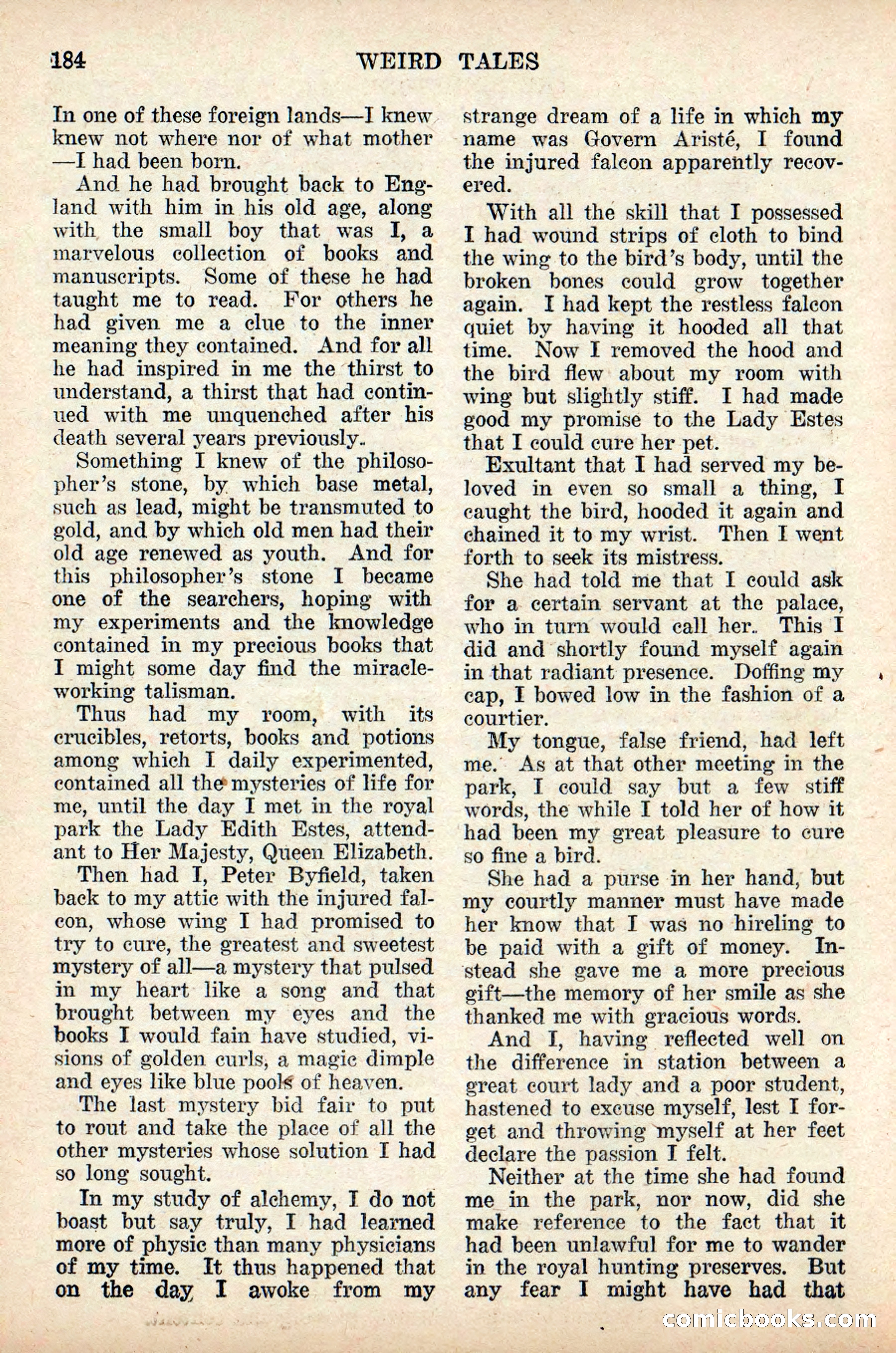 Weird Tales, Vol. 9, No. 2 — page 42 of 148