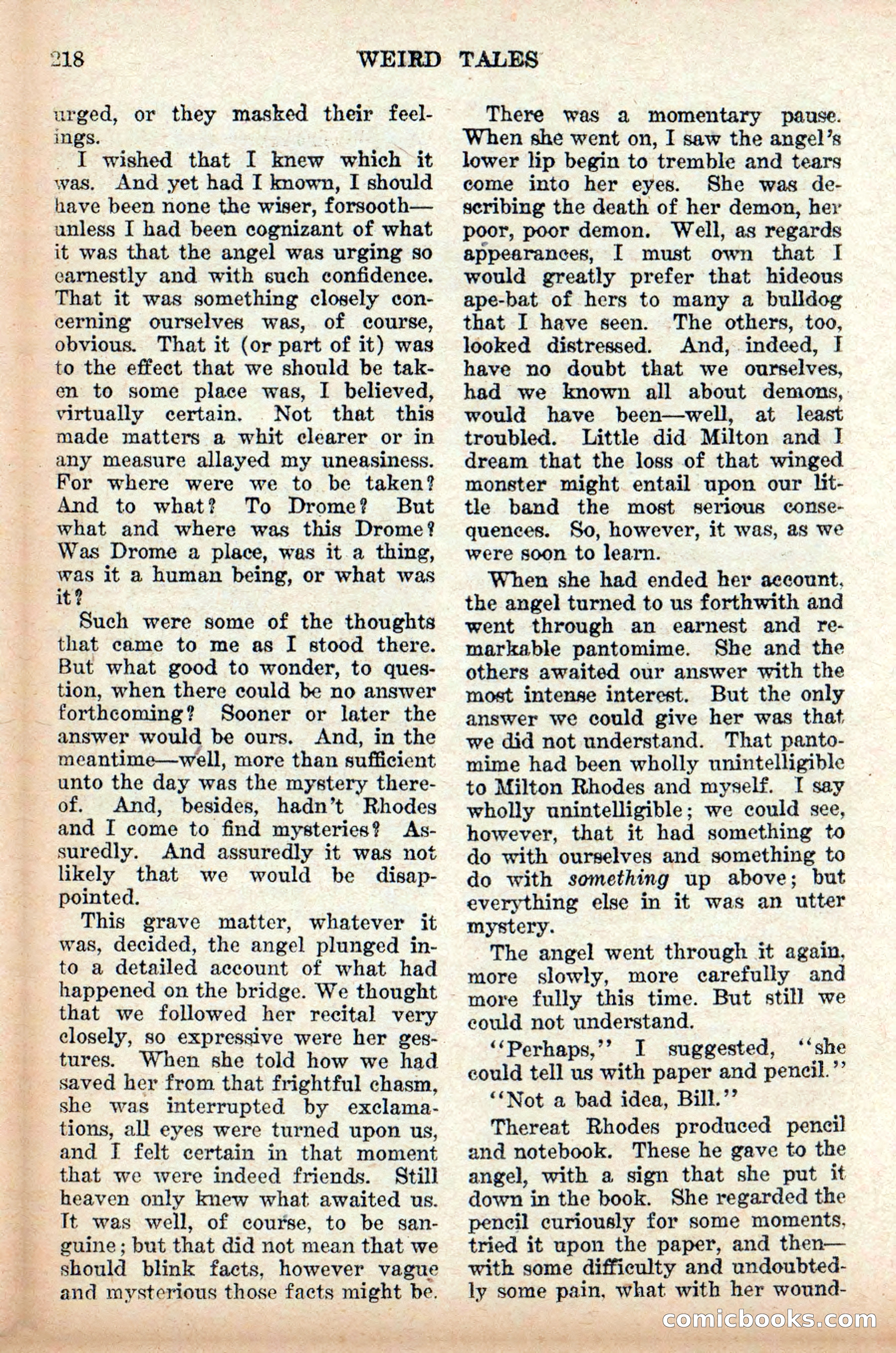 Weird Tales, Vol. 9, No. 2 — page 76 of 148