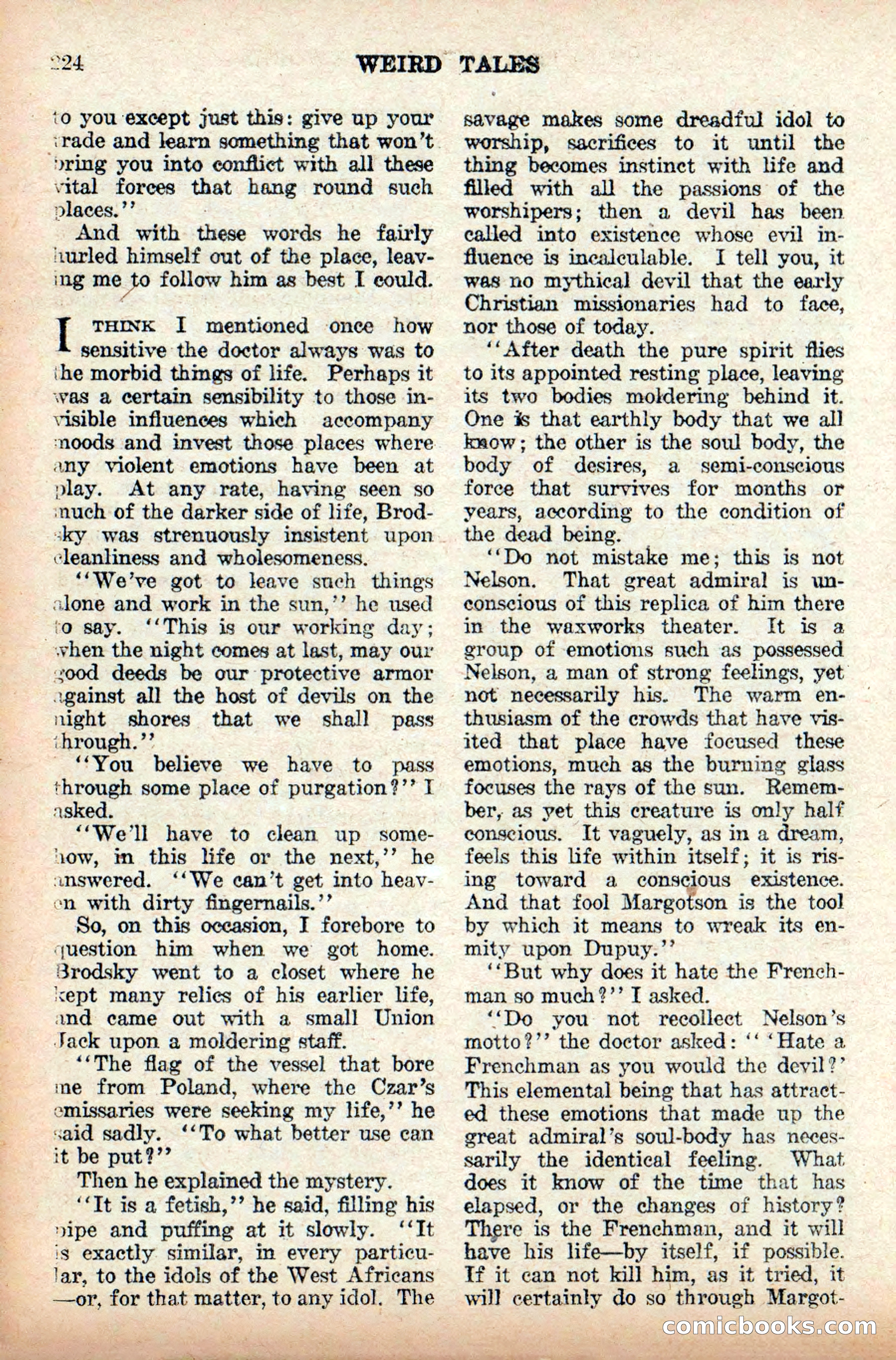 Weird Tales, Vol. 9, No. 2 — page 82 of 148