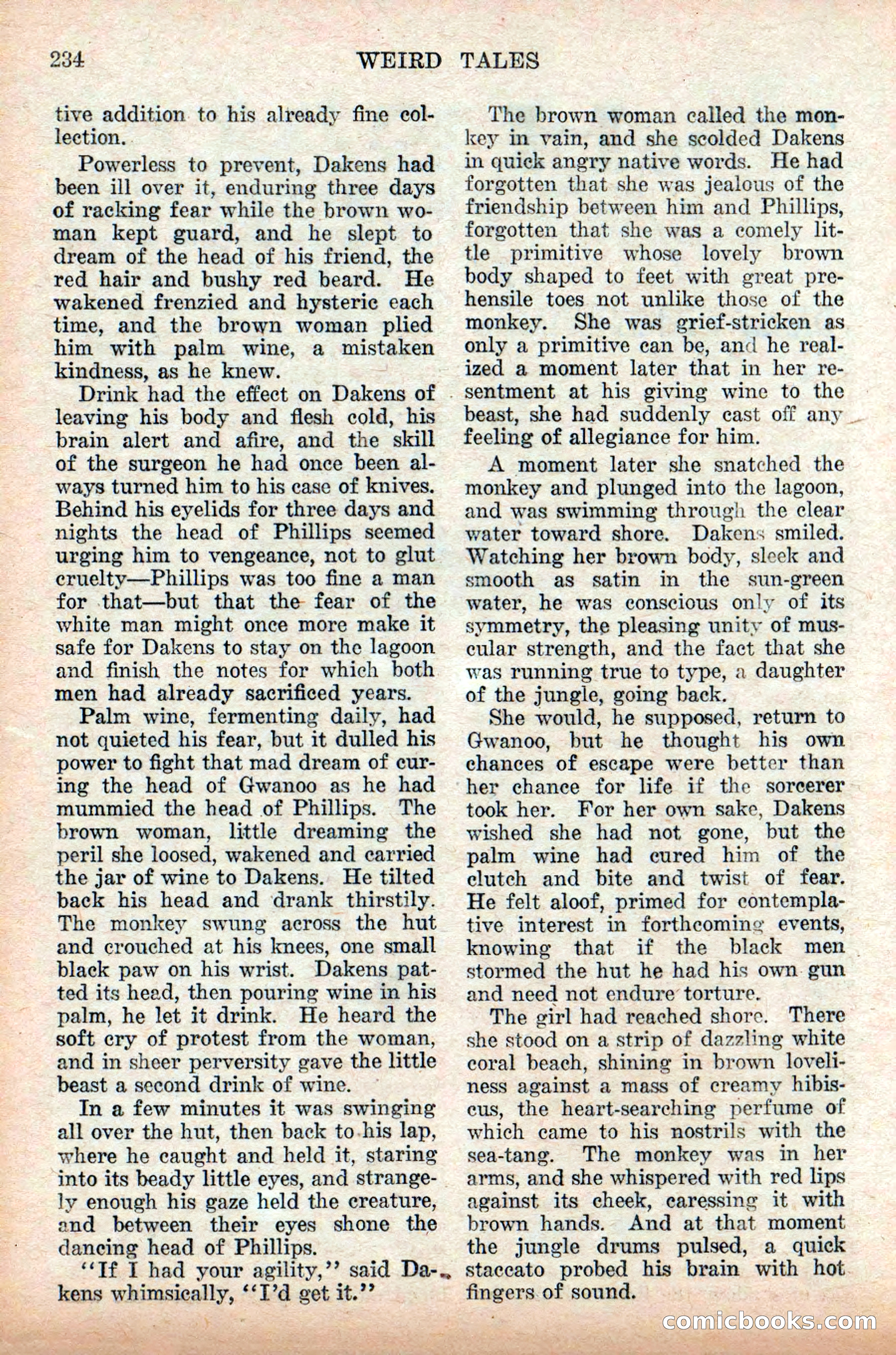 Weird Tales, Vol. 9, No. 2 — page 92 of 148