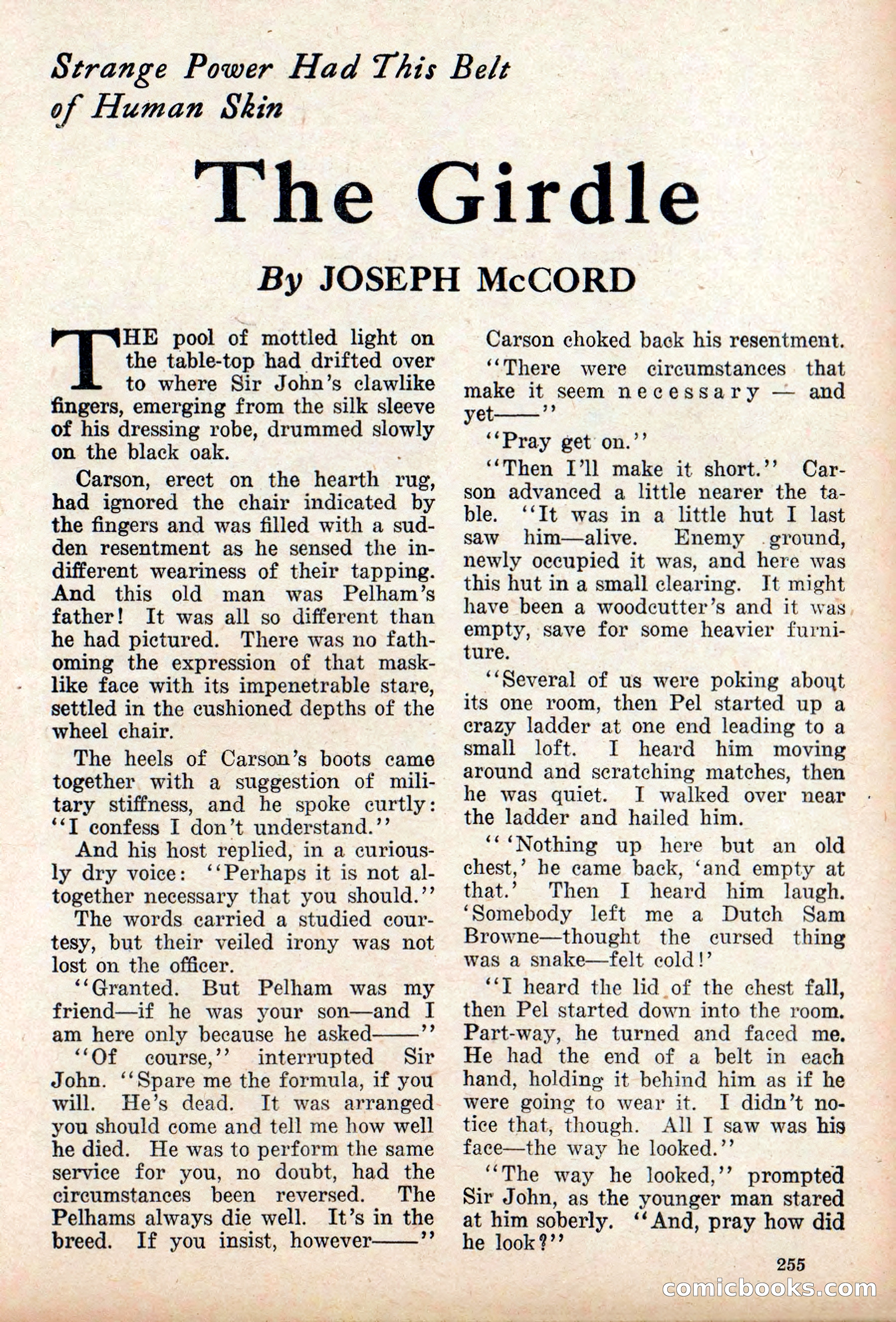Weird Tales, Vol. 9, No. 2 — page 113 of 148