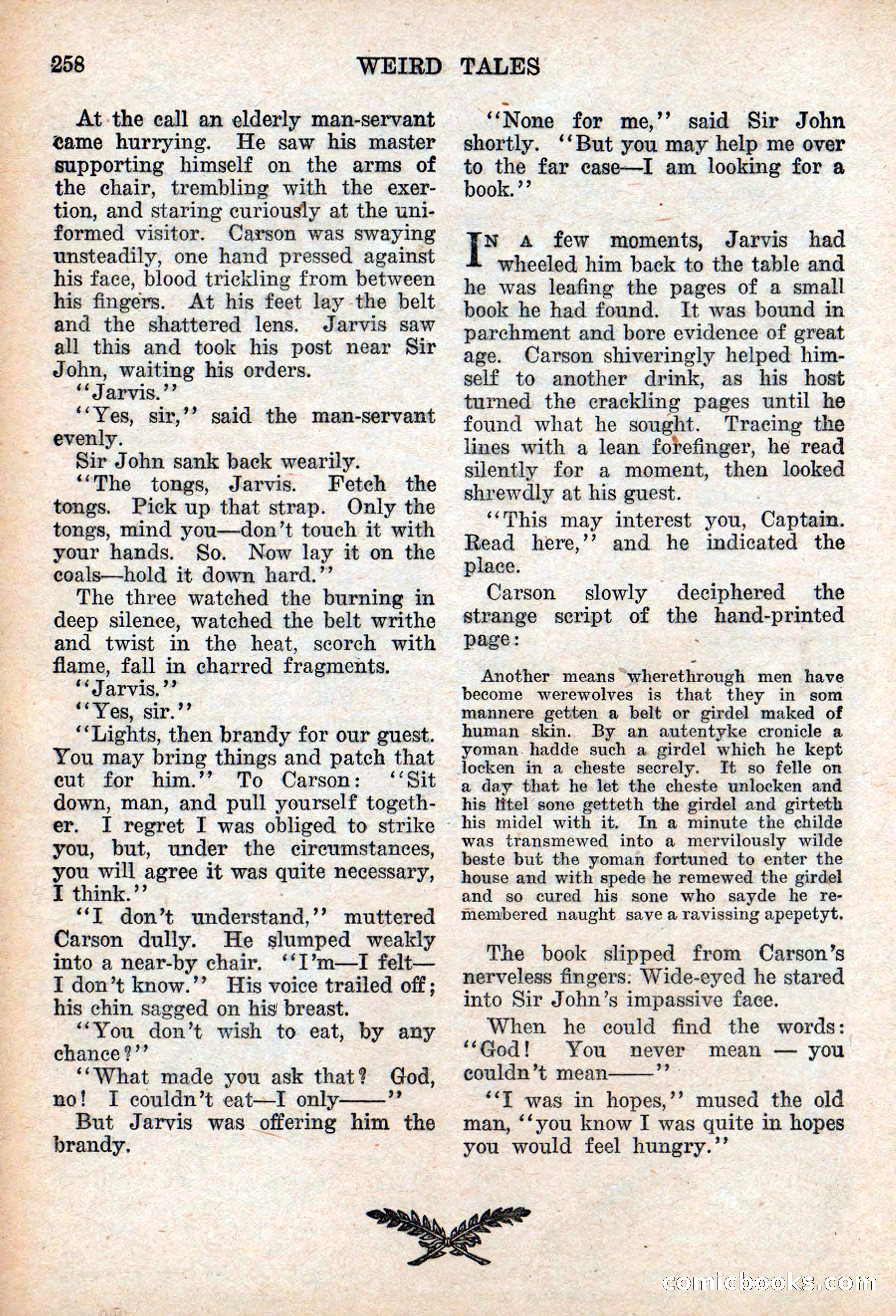 Weird Tales, Vol. 9, No. 2 — page 116 of 148