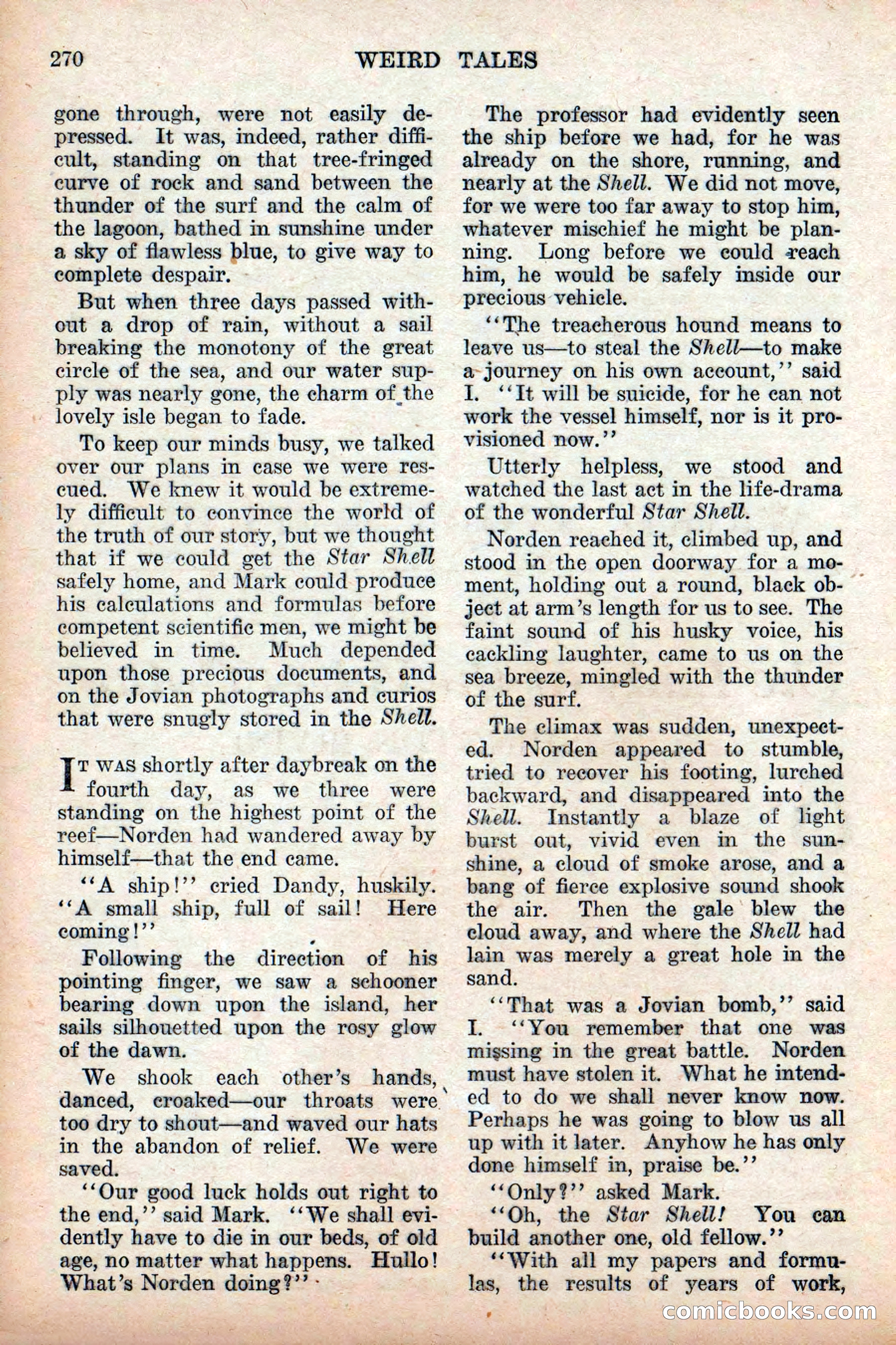 Weird Tales, Vol. 9, No. 2 — page 128 of 148